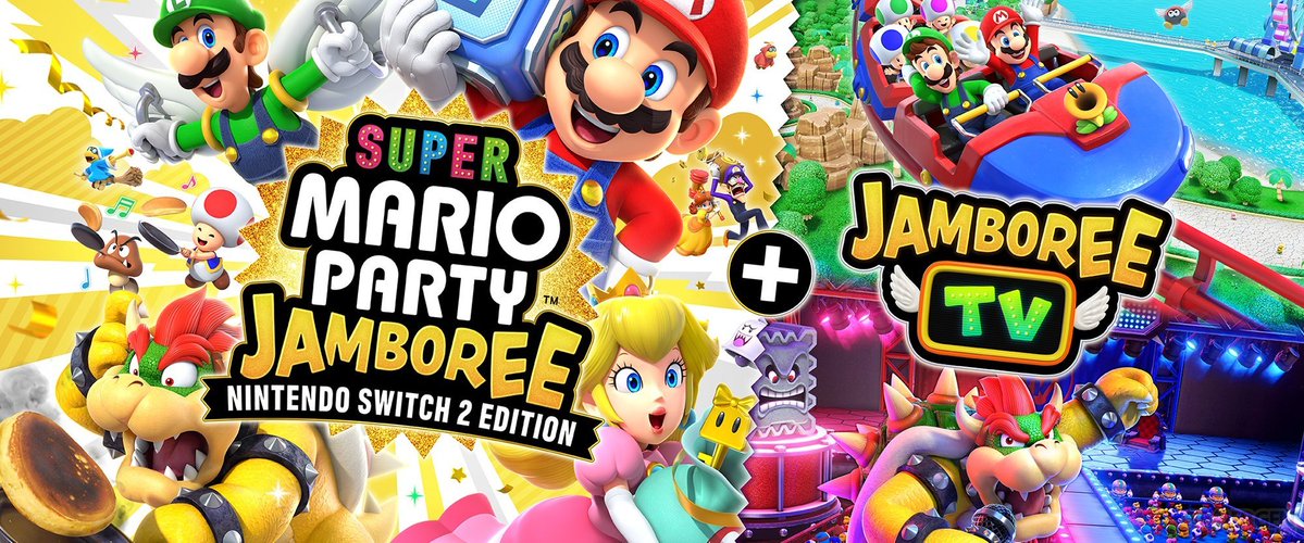 game_collection's tweet image. SWITCH 2 THE JAMBOREE! 🎉
It's party timeeeeeeeeeeeeeeeeeee! 🎈
Today's launch sees this soirée of superstar fun go on its Switch 2 run!
Who's your go-to character?! 👀
⭐️ New way to play exclusive to Nintendo Switch 2: Jamboree TV!
⭐ New modes that use mouse controls,…