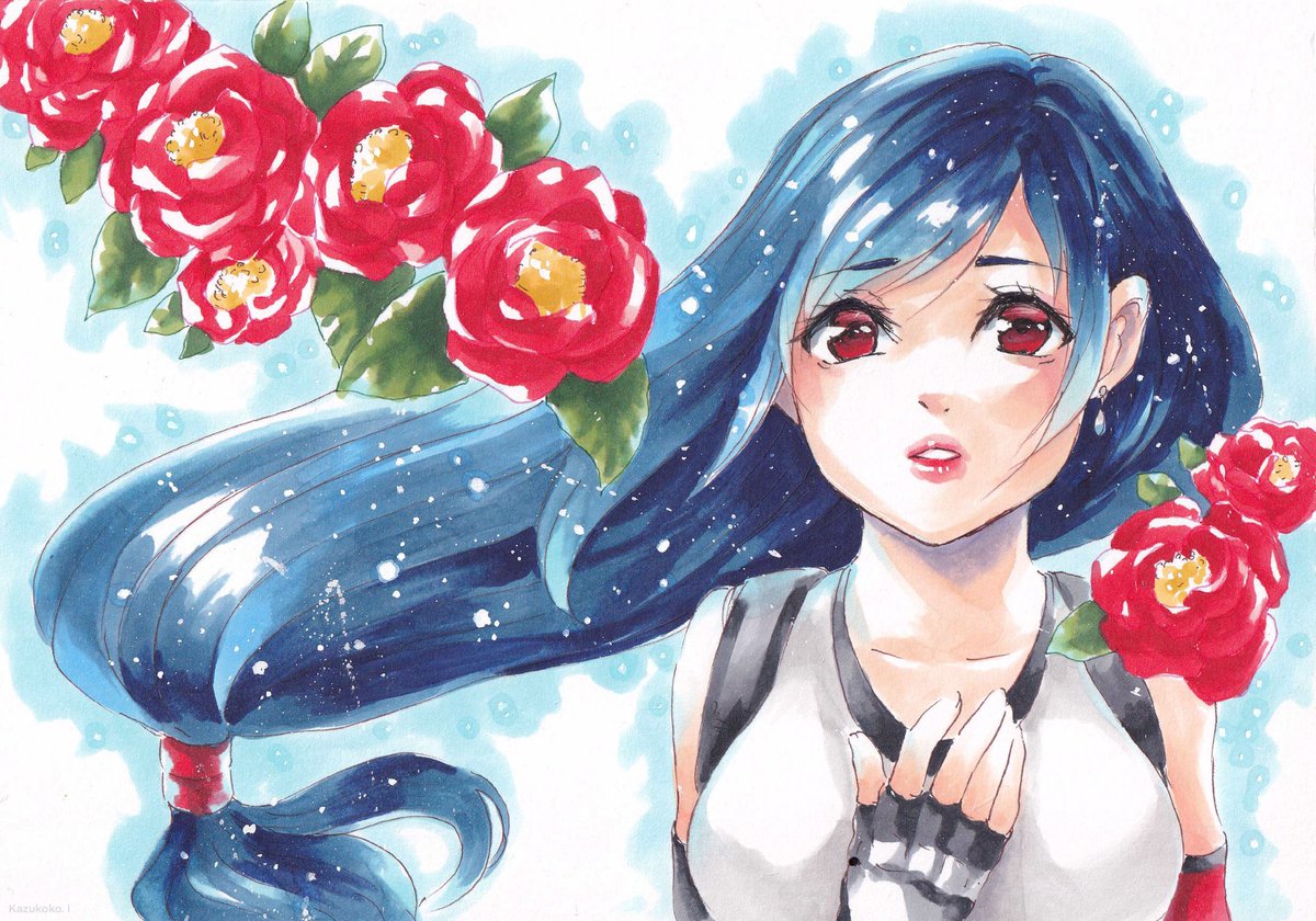 Kazukoko_I's tweet image. スキャンしなおしたもの。

#ティファ
#イラスト