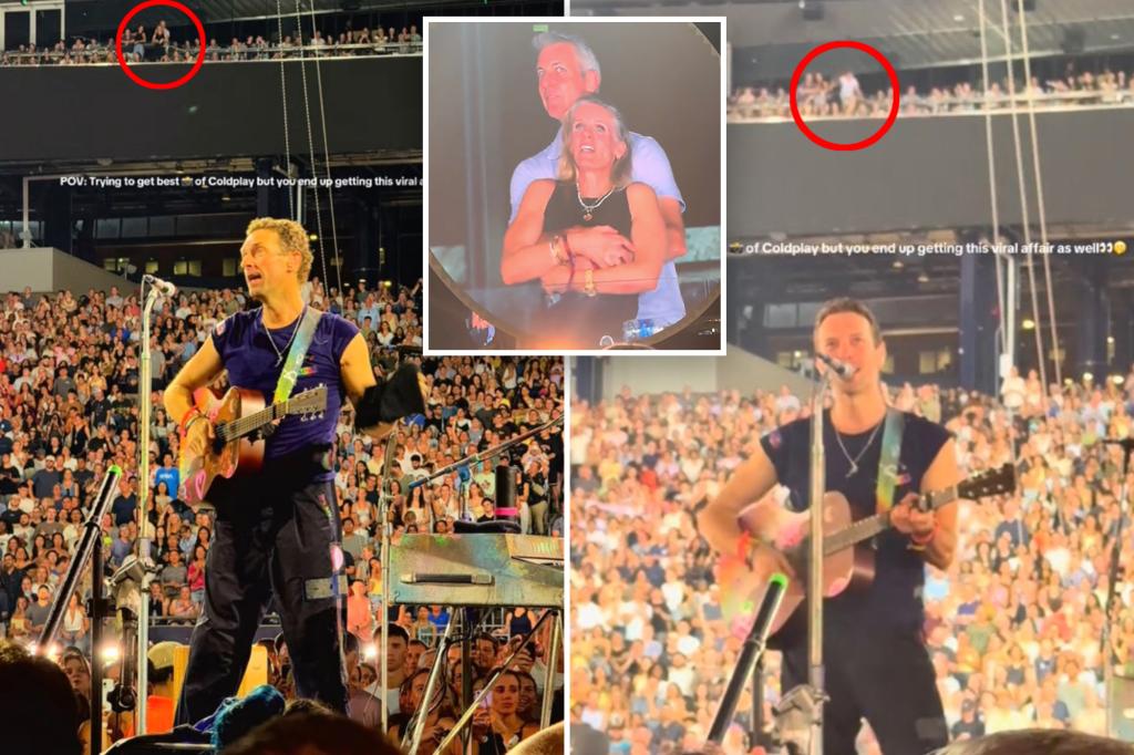 nypost's tweet image. New angles of ex-Astronomer CEO Andy Byron seen cozying up with Kristin Cabot at the Coldplay concert are uncovered trib.al/vr1MRqY