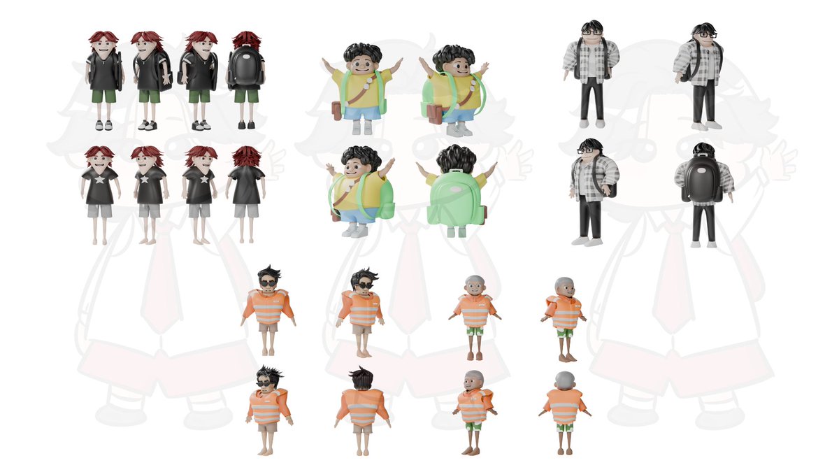 gratefvul's tweet photo. akhirnyaa TA ku kelar! dan ini hasil dari jobdesk yang ku pegang (aku pegang design character fyi), soo mulai dari hari ini @thefilia buka jasa 3D modeling character yahh, bisa plus rigging untuk kebutuhan animasi jugaak #zonauang️ https://t.co/zFXtOZECom