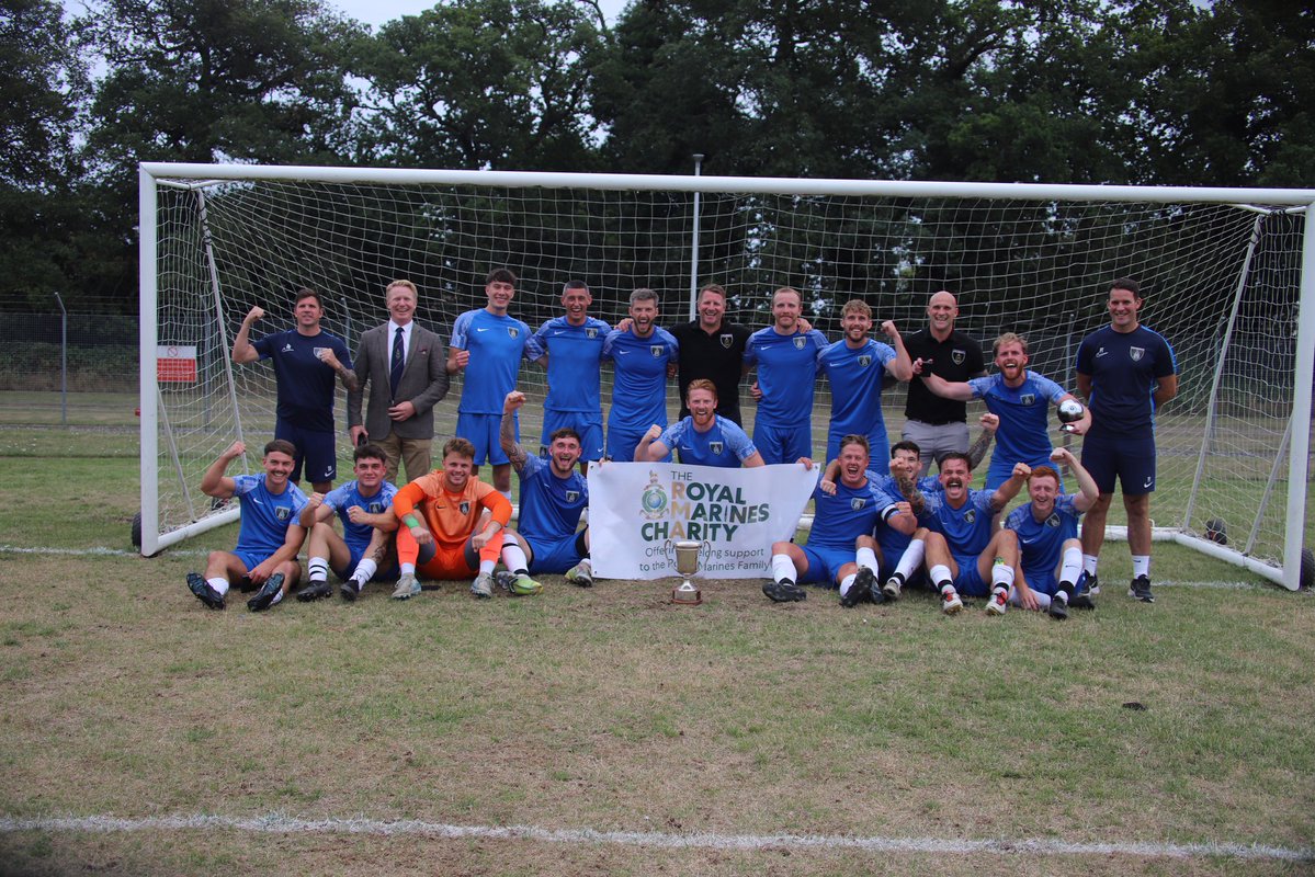 1972Jets's tweet image. Congratulations to our Poppy Match opponents HM Royal Marines @RoyalMarinesFA @RoyalMarines who came from a goal down to beat very fierce rivals the Paras 2-1 in the Falklands Cup Final in a no prisoners taken match !!
