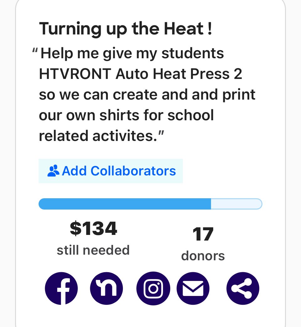 chesser_johanna's tweet image. I made some progress on one of my @DonorsChoose projects selling stickers . I’m $134 away from being funded . CODE “summer” is available. #pleasedonateorshare
@KrocksPage can you share?
#helpinghand
#donorschoose
#clearthelist2025
donorschoose.org/project/turnin…