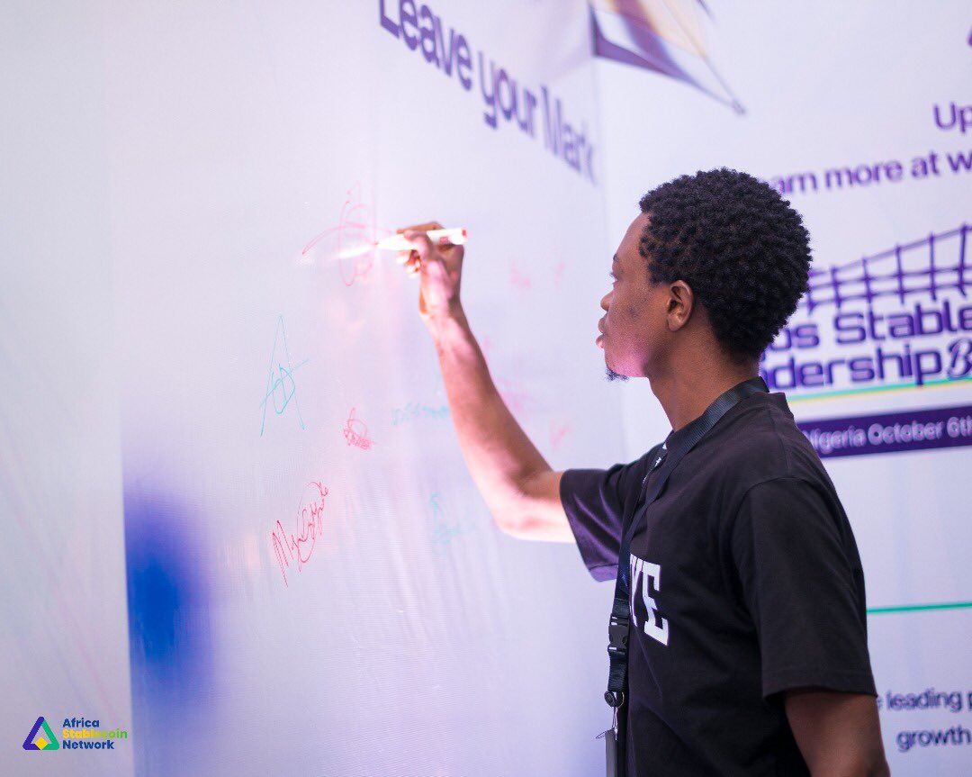 afristablecoin's tweet photo. The signatures are in, and the energy is real!
The Nigeria Stablecoin Summit is live starting strong at the photo wall 📸
Who’s building Africa’s digital financial future?We all are.
#NSS2025 #MakeitStable https://t.co/DntVtxCqhD