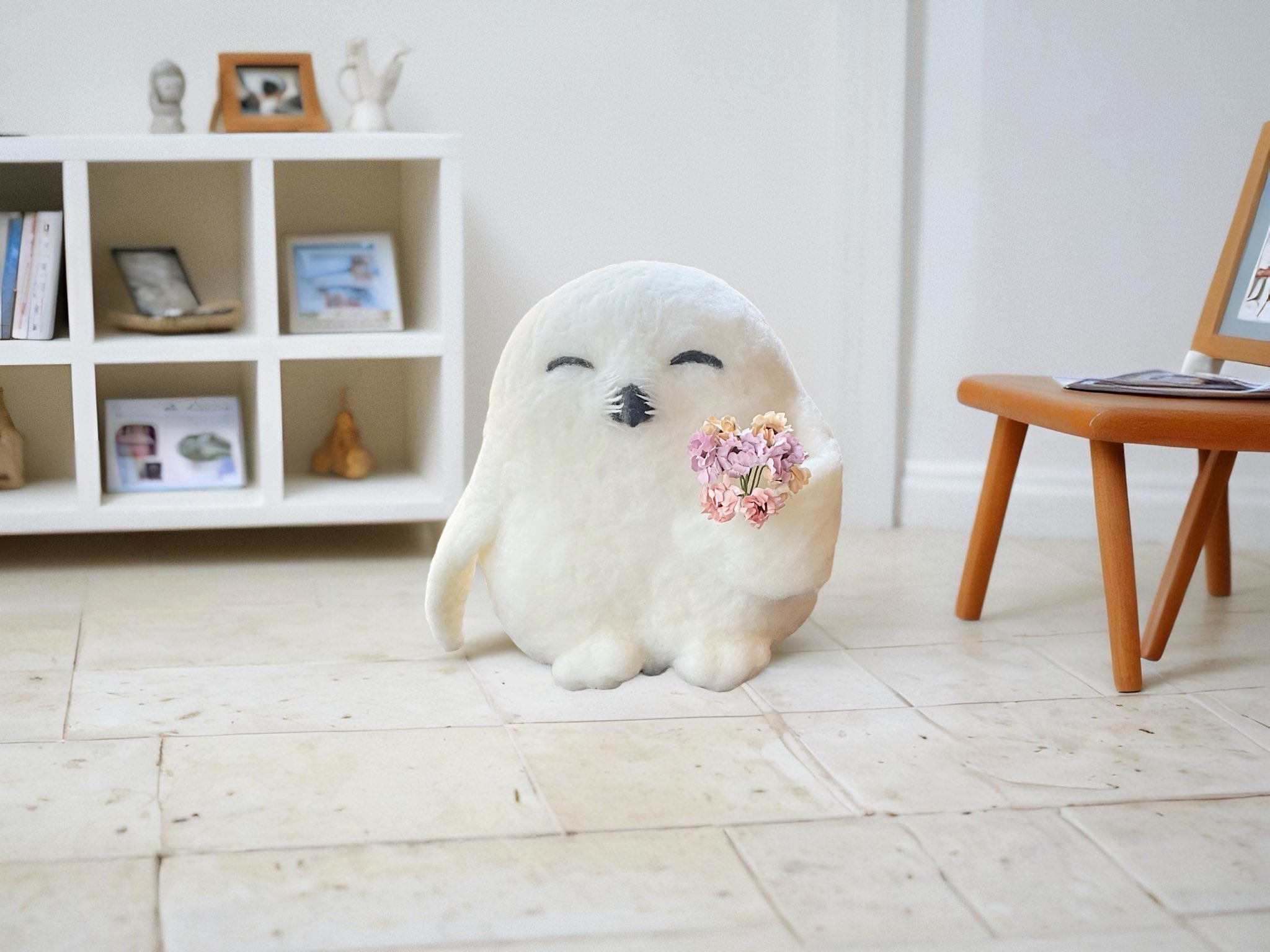 おミカン♡14kgf 再販☆現品】14kgf✳︎大粒レインボームーンストーンのフラワー