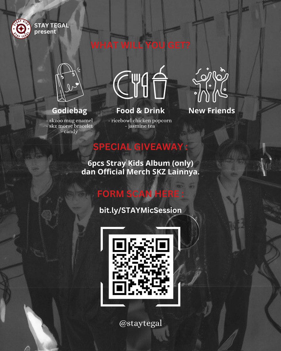 shiningmong's tweet image. ☆STAY TEGAL PRESENT☆
STAYMic SESSION : Celebrate STAY Anniversary &amp;amp; Noraebang Party 🎂🎤✨
🗓 Sabtu, 09 Agustus 2025
⏰ 16:00 - TILL DROP
👗 Casual in Black or Red
📍 Teras Kita Coffee &amp;amp; Eatery, Tegal
💵 50k
🔗 bit.ly/STAYMicSession