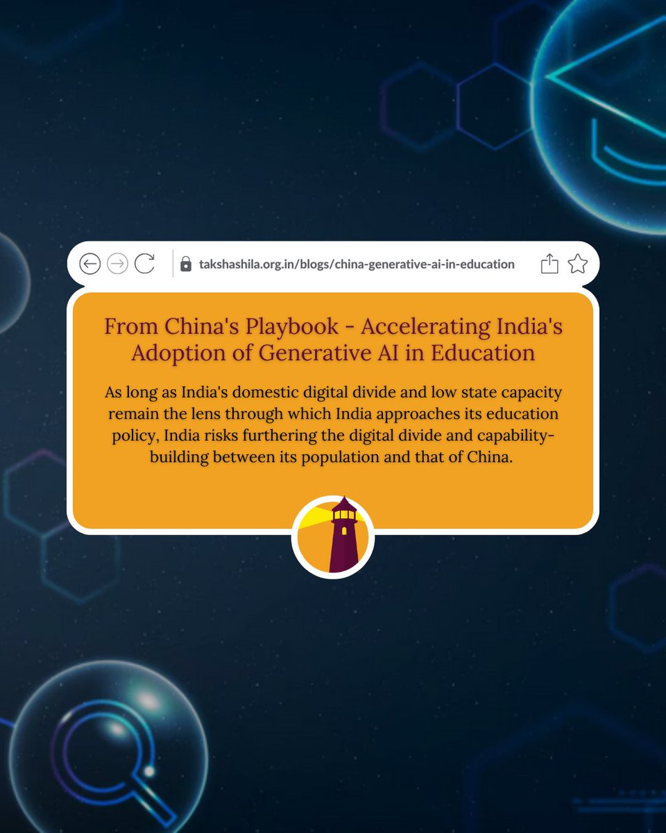 TakshashilaInst's tweet image. China is betting big on AI in classrooms, and India should be paying attention.
Shobhankita Reddy (@shobhankita) explains what India can learn from China’s bold, experimental approach to tech in education and how it could shape our AI-ready future.
Read more:…