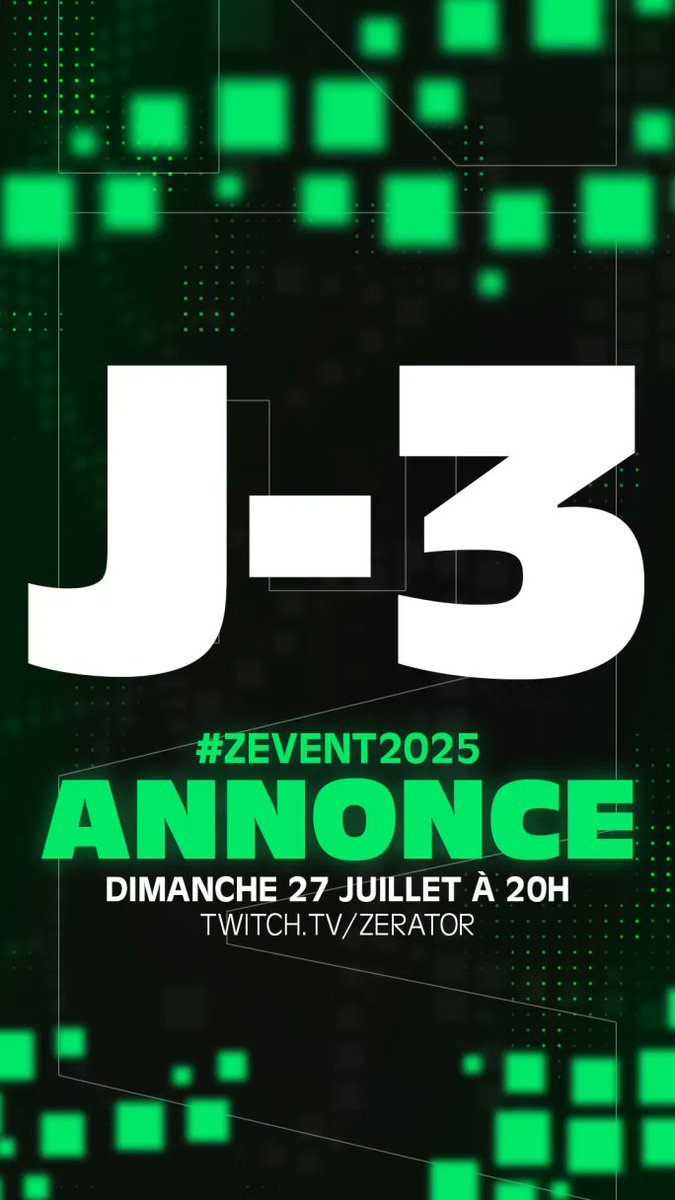 ZEVENTFR's tweet image. 💚 Plus que 3 jours ! 💚