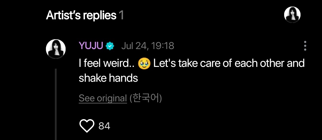 yujugcfs's tweet image. yuju said she feels weird now that she's back on weverse aaaaaaa I FEEL YOU