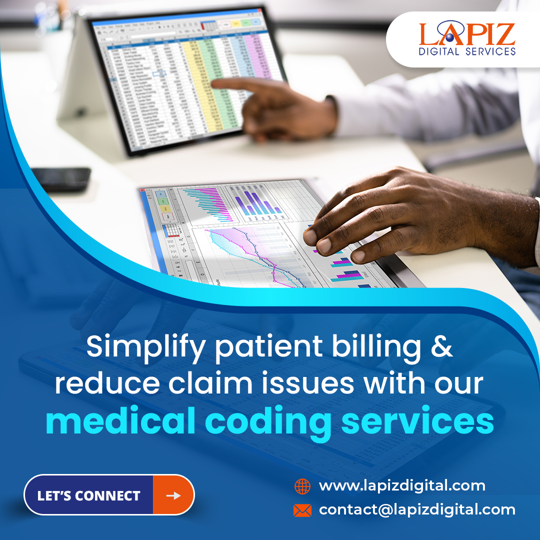 lapizweb's tweet image. Simplify patient billing & reduce claim issues with our #medicalcodingservices
Let's connect: lapizdigital.com/healthcare-serโฆ
#HealthcareOperations #HealthTechSolutions #MedicalCodingExperts #CodingCompliance #RevenueCycleManagement #medicalbillingandcoding #LapizDigitalServices