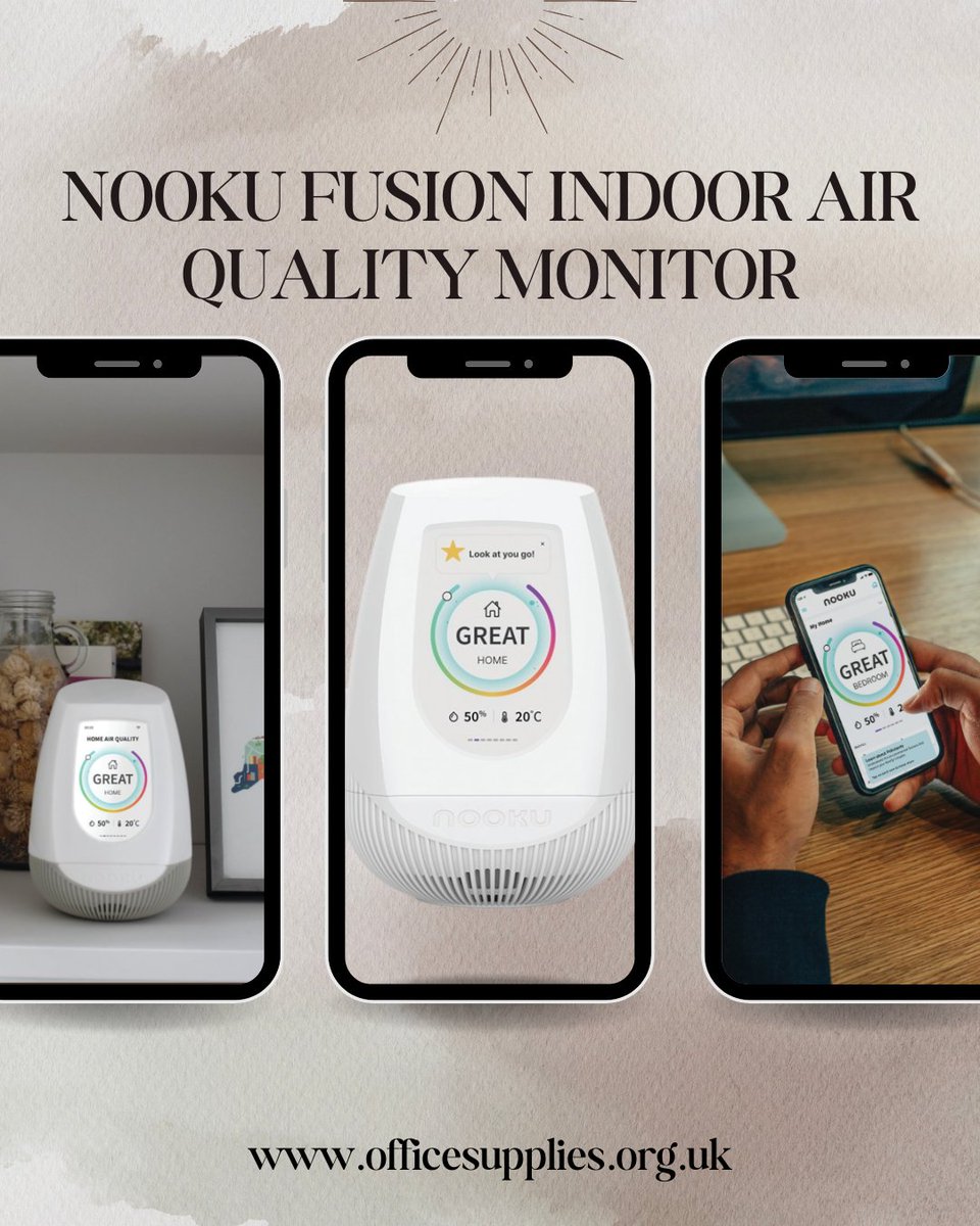 Nooku Fusion Indoor Air Quality Monitor is powerful and portable, the nooku fusion is our most advanced product with 6 key metric measurements.

Shop below:
officesupplies.org.uk/office-machine…