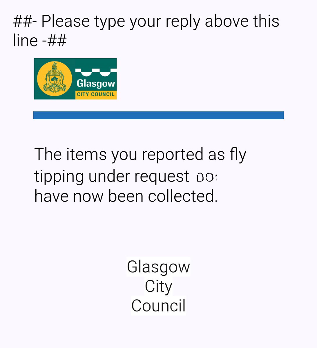 joe_yer99's tweet image. I reported this fly tipping yesterday. This morning i got a mail saying this. It's still there. @MyGlasgowCC you may want to reword your mails to reflect the truth.