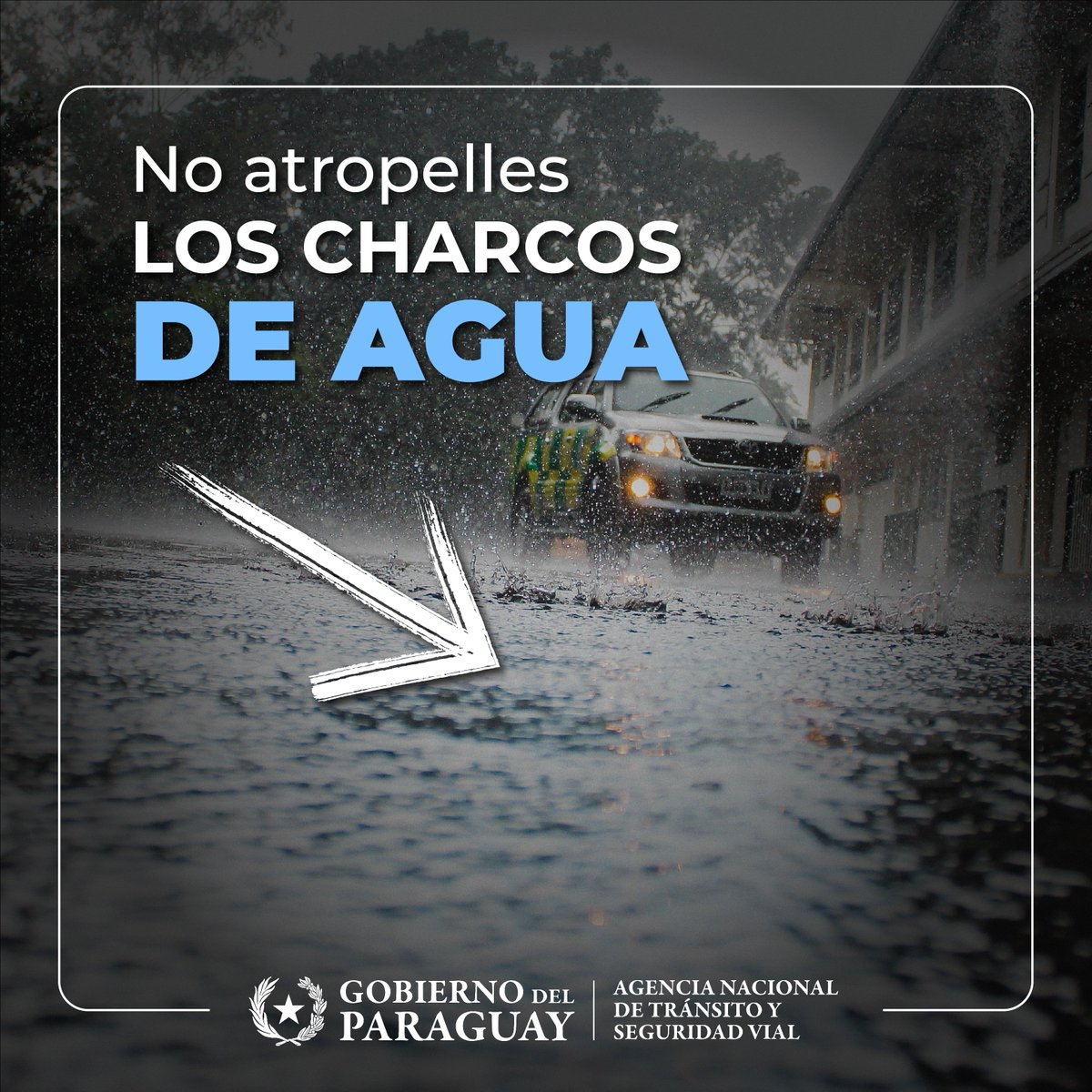 ⛈❗️ Los riesgos en el tránsito aumentan durante los días lluviosos.

👉🏼 Te compartimos algunos tips para manejar de forma segura. Recuerda que la seguridad vial es responsabilidad de todos.

#GobiernoDelParaguay 🇵🇾