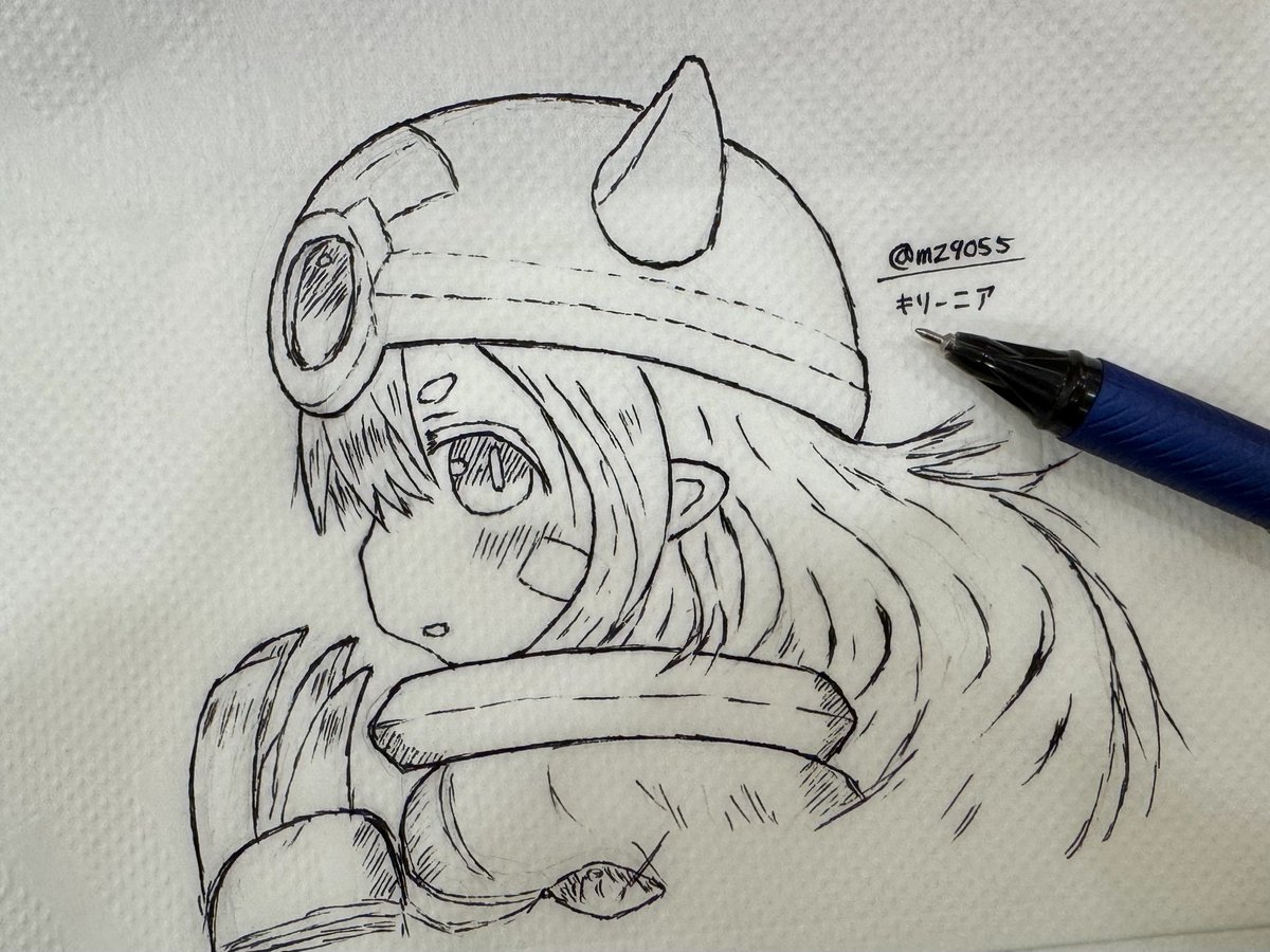 mz9055's tweet image. アナログでキリーニアちゃん落書き✏️
9月のイベでFA沢山増えそうですね✨
#メイドインアビス
