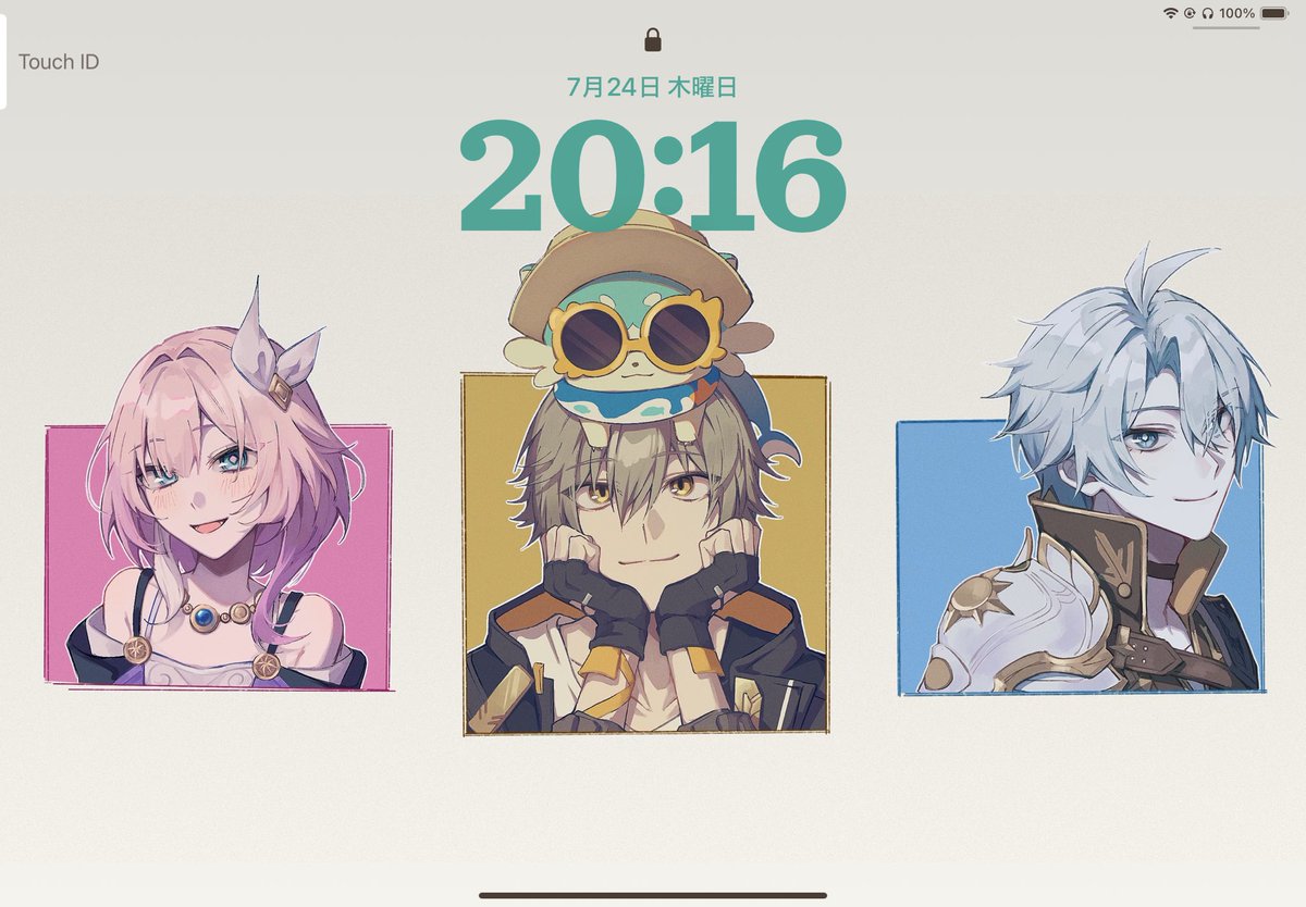 Kazune0v0's tweet image. なんかフォロワー増えてるから、どうせなら今さっき変えた可愛いロック画見てって♡
