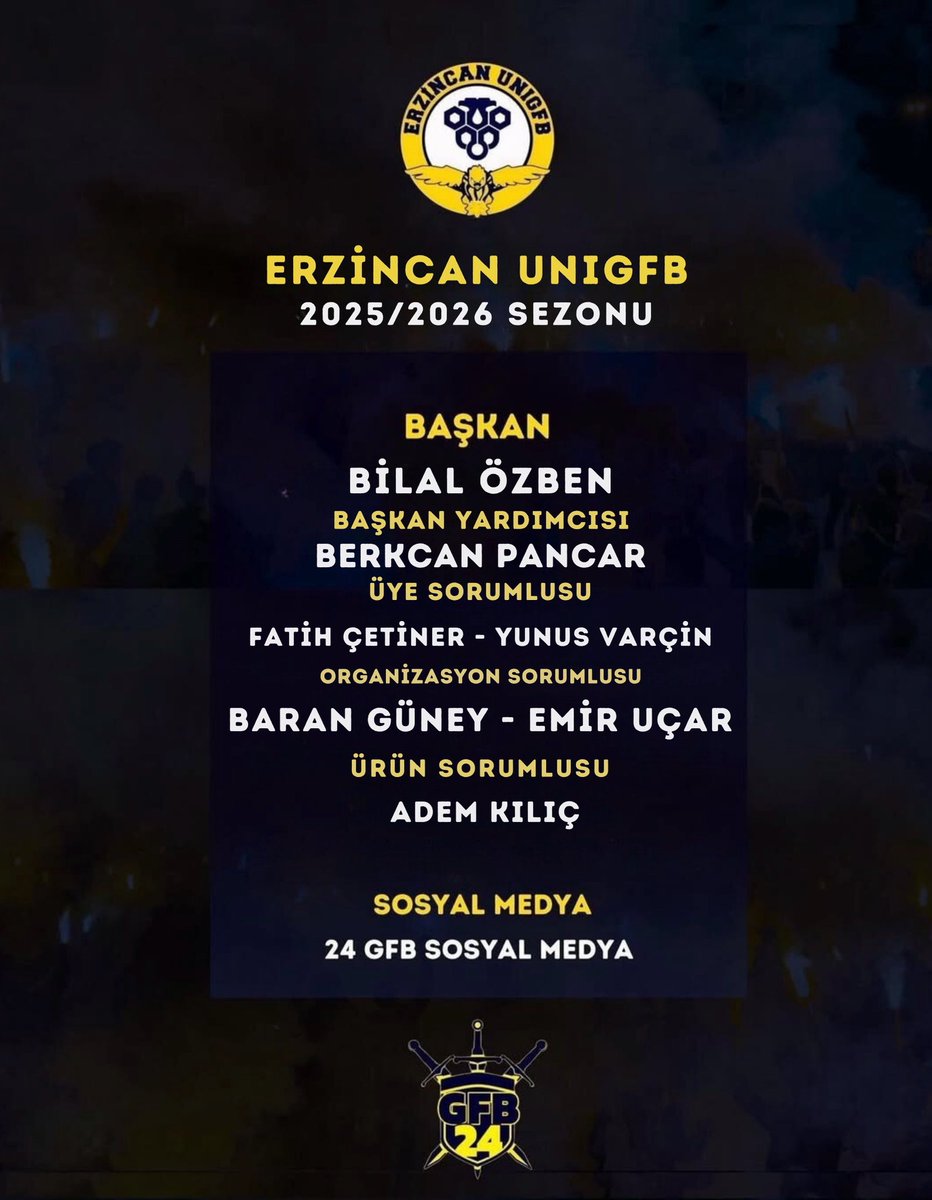 ERZİNCAN UNIGFB
2025-2026;