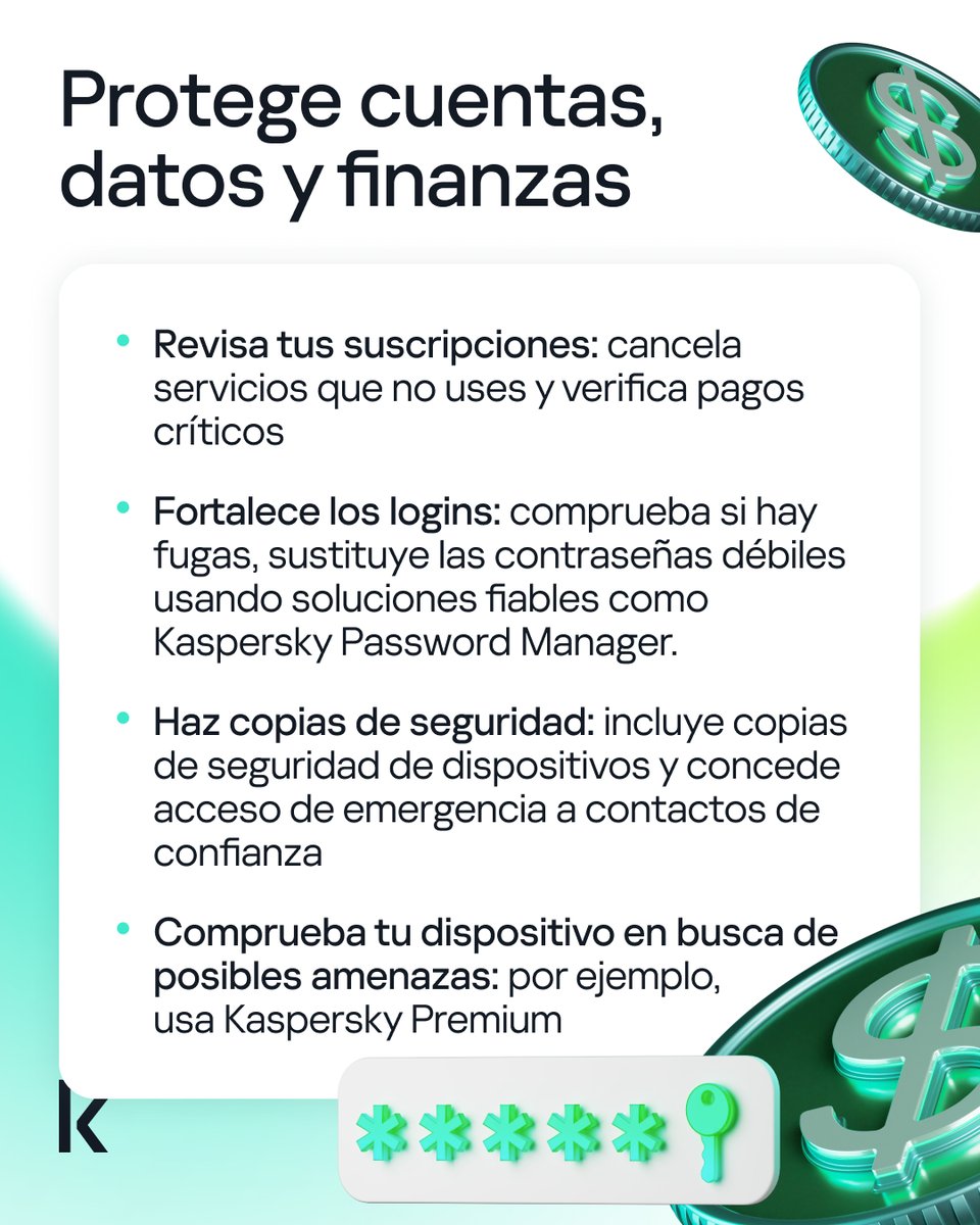 KasperskyES's tweet image. Si quieres tomarte un descanso de tus dispositivos y hacer un detox digital, empieza antes con una limpieza digital a fondo y refuerza tu seguridad digital. 🧹📱💻🏠
Tenemos una checklist completa en el blog para poder desconectar durante las vacaciones de forma segura. ✅🧠…