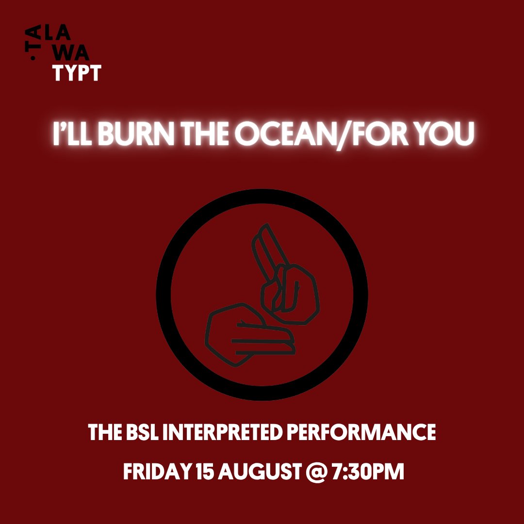 TalawaTheatreCo's tweet image. TYPT25’s “I’ll Burn The Ocean/For You” will be showing a BSL interpreted performance on Friday 15 August from 7:30-9pm at Talawa Studio, Croydon.
Book your tickets via our Linktree!
#talawa #typt25 #youth #theatre #burntheocean #blacktheatre #bsl
