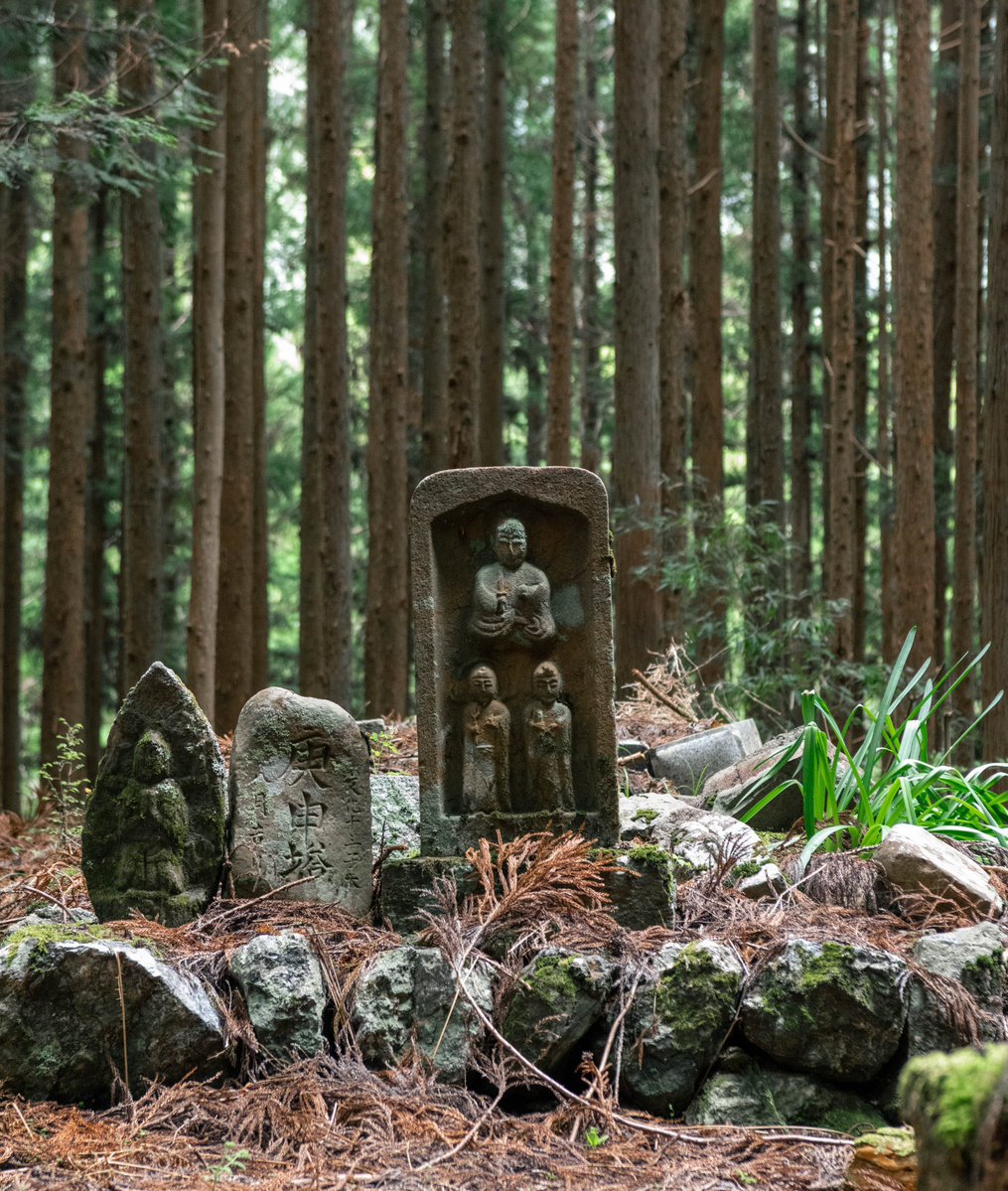 hopigon's tweet image. 山奥の廃村を歩いた先にあった
ただならぬ雰囲気を感じる石像と
四方を完全にトタンばりされた出入口の無い建物