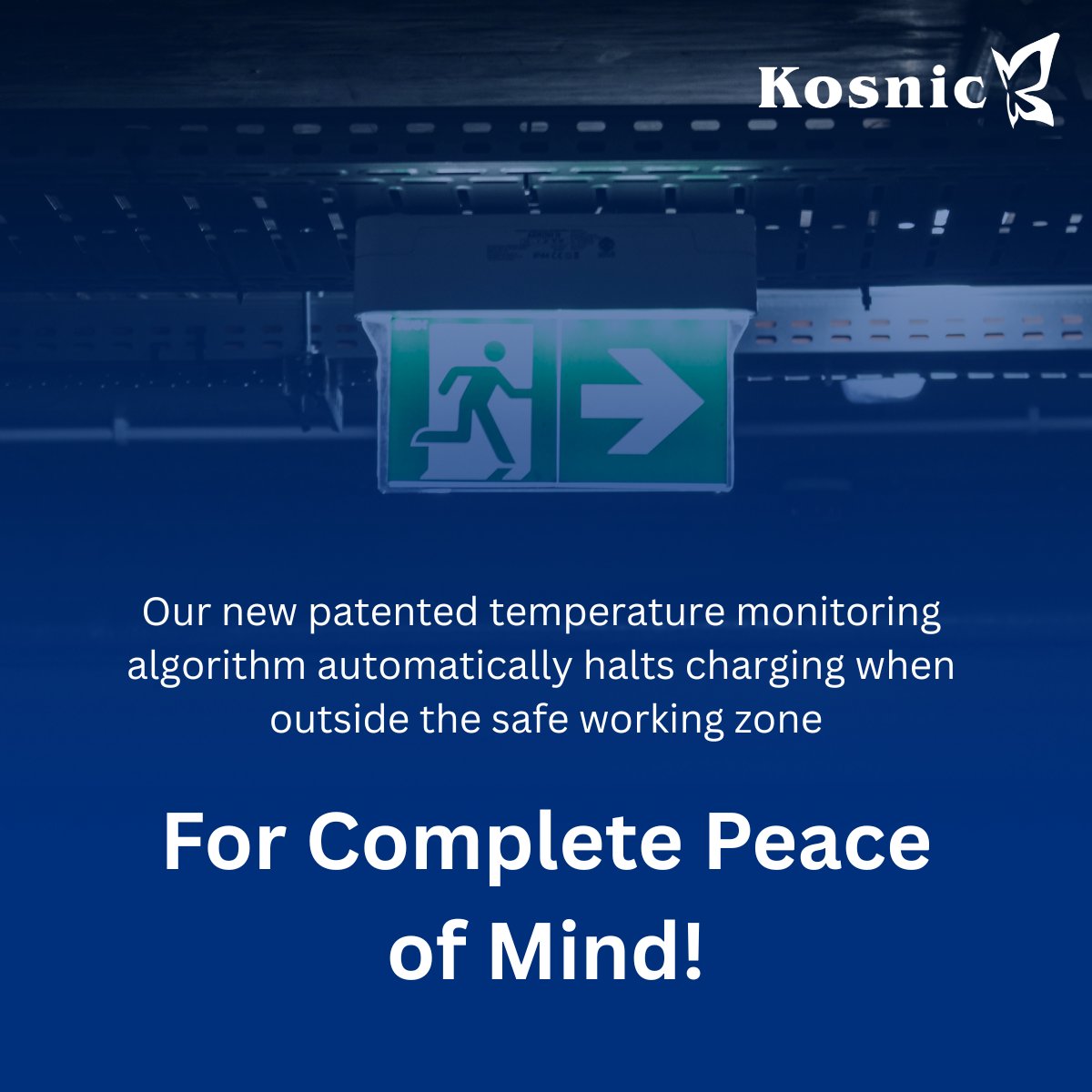Day 3: Innovative temperature control. 

For complete peace of mind, we have added in a new patented temperature monitoring algorithm. It is designed to halt battery charging when the temp. is outside safe working zone (0-60ºC).

Follow for more this week. 

#KosnicLighting