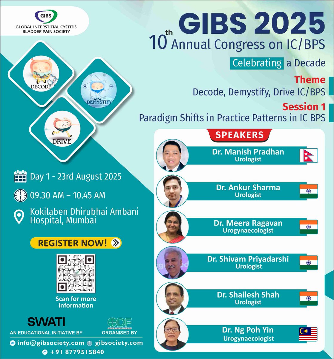 #ScientificCelebration #GIBS2025Session1 #PelvicPainAwareness #DecadeOfExcellence #GlobalExperts #MedicalInnovation #LiveSurgery #BestVideoCompetition #CallForAbstracts #ClinicalExcellence #GIBSDecade #ChronicPelvicPain #LandmarkEvent