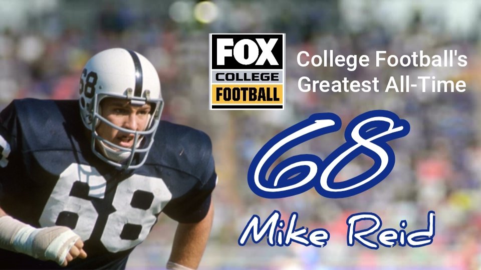 FightOnState's tweet image. Fox Sports names #NittanyLion DT legend Mike Reid the greatest No. 68 in college football history.