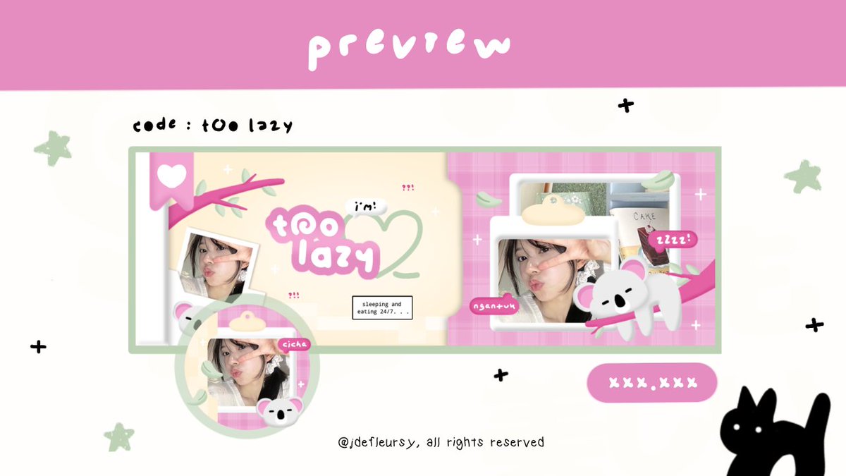 any interaction are highly appreciated!

hayii teman-timun 👋🏻 kenalin anak baru aku tema koala yang bernama "tOo lazy" jika ada kesamaan desain dengan ba lain boleh dm aku baik-baik yaa!

#zonauang