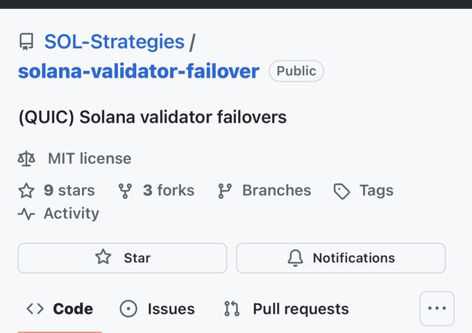 Solana Validator Failover Tool GitHub page
