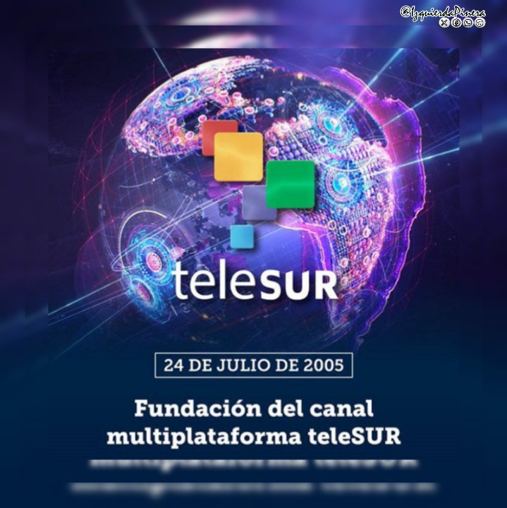 IzquierdaPinera's tweet image. ¡Felicidades, @teleSURtv!
🎉 20 años de informando y amplificando las voces de nuestros pueblos. Su compromiso con la verdad y la justicia es inspirador. Agradecemos su labor en el fortalecimiento de la identidad latinoamericana.
Sigamos juntos en esta lucha.
#IzquierdaPinera