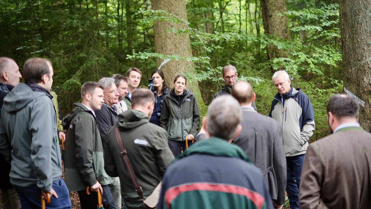 BMLEH_Bund's tweet image. Raus aus dem Büro, rein ins Grüne! 🌳 Alois Rainer diskutiert mit Waldbesitzern zentrale Themen der #Waldpolitik:
➡️ Entwaldungsfreie Produkte (EUDR)
➡️ Forstliche Förderung
➡️ Wiederherstellung der Natur
Unser Ziel: klimastabile & leistungsfähige Wälder.