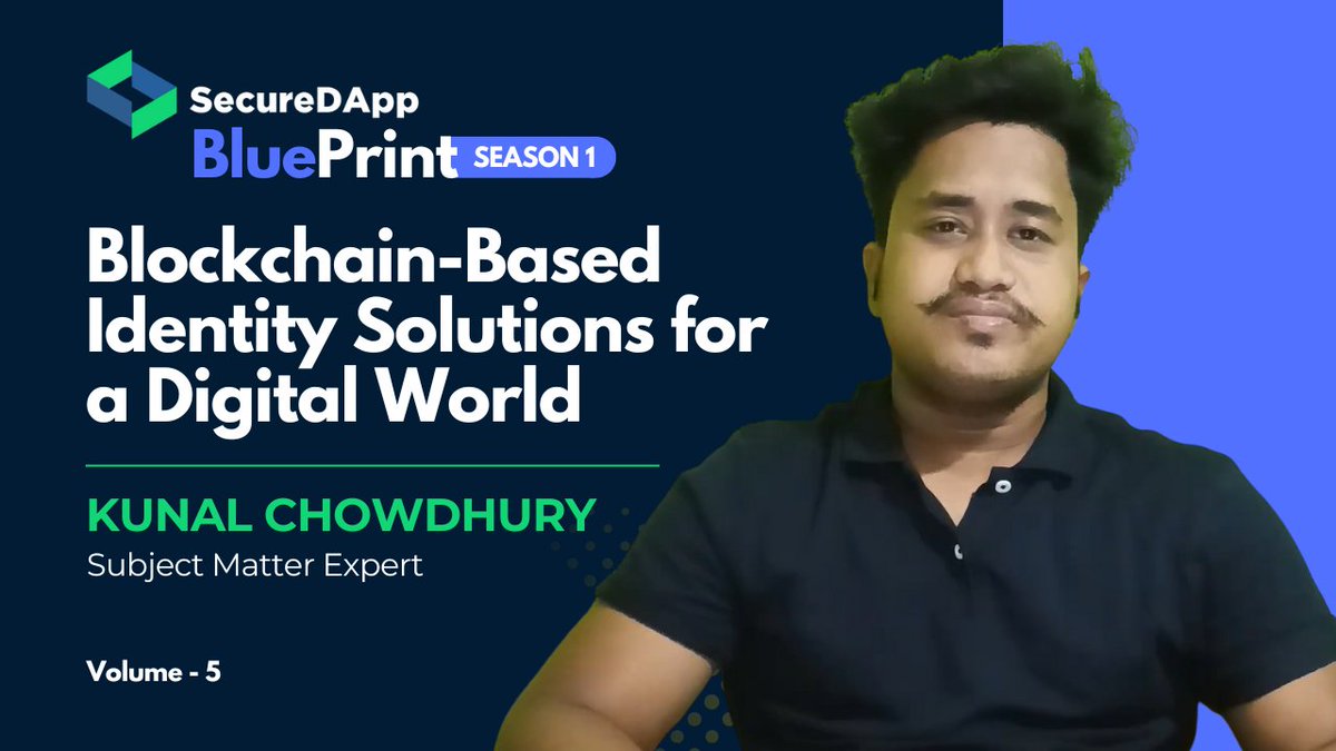 SecureDApp BluePrint | Blockchain-Based Identity Solutions for a Digital World
Digital identity is no longer just about usernames and passwords. It’s about sovereignty, security, and control in an increasingly decentralized ecosystem.

In this new episode of SecureDApp BluePrint,