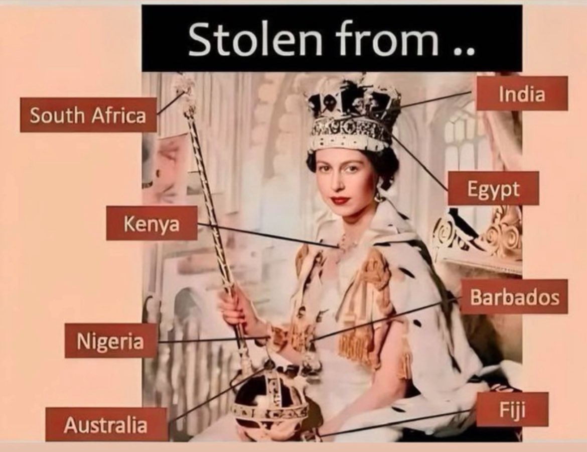hammadsarfraz's tweet image. The empire that looted the world to crown itself. How sad — they called it Great Britain.