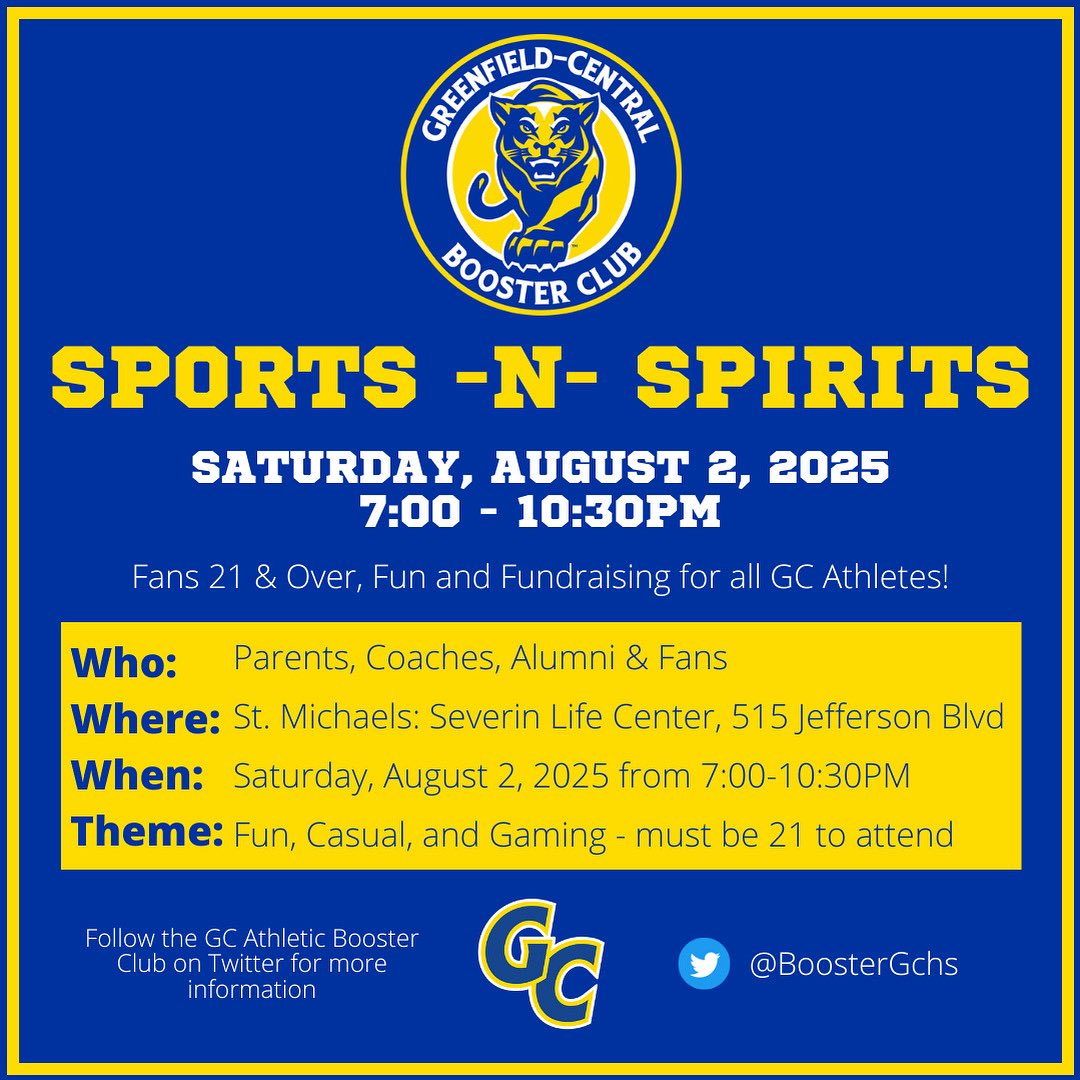 GCHS BOOSTER CLUB (@boostergchs) on Twitter photo Sports  & Spirits eventbrite.com/e/sports-spiri… Sports  & Spirits eventbrite.com/e/sports-spiri…