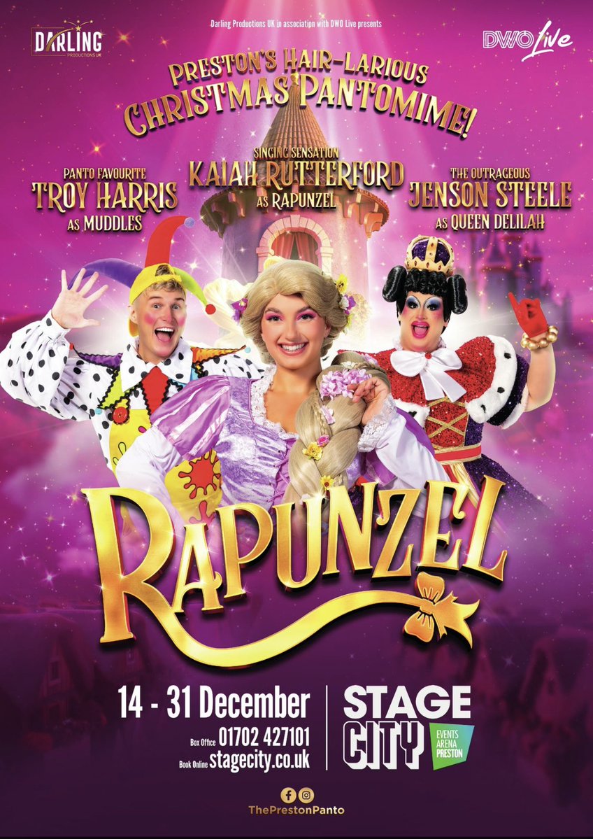 TianaBiscuit's tweet image. PANTO LAND IS CALLING 📞
Delighted to be heading to @stagecityvenue in Preston this year to play ‘Queen Delilah’ in @darlingproductionsuk production of ‘Rapunzel’! They’ll be songs, magic and a whole lot of laughter and fun! So make sure you join us this Christmas! 👸🏻