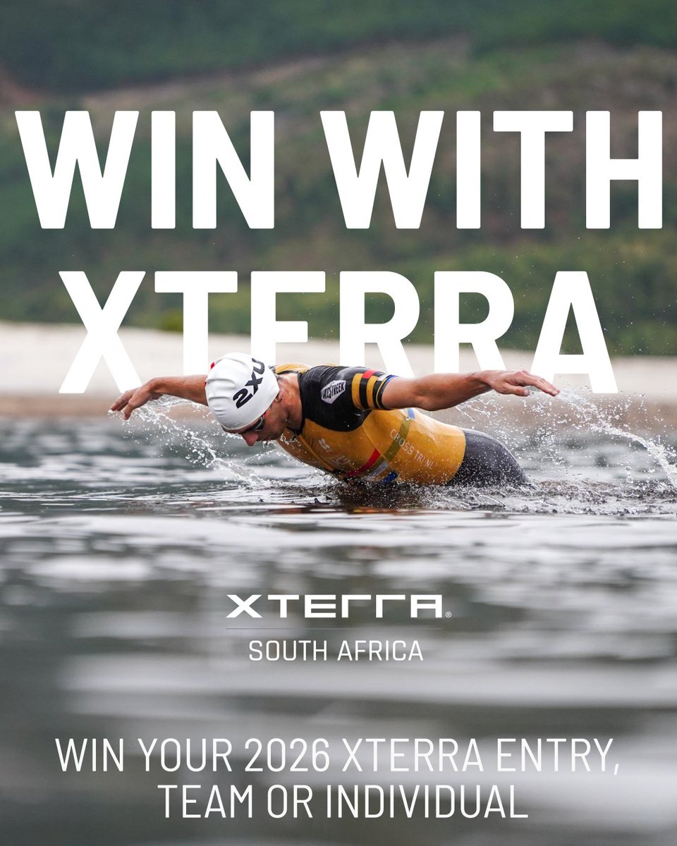 XTERRASA's tweet image. Win a FREE 2026 XTERRA SA entry, team or individual. Here’s how to enter:
1️⃣ Comment below and tell us why you want to win
2️⃣ Tag your racing partner
3️⃣ Make sure you're following @xterrasa
🗓24th of July until 4th of September.
T’s & C’s apply. Prize not exchangeable for cash.