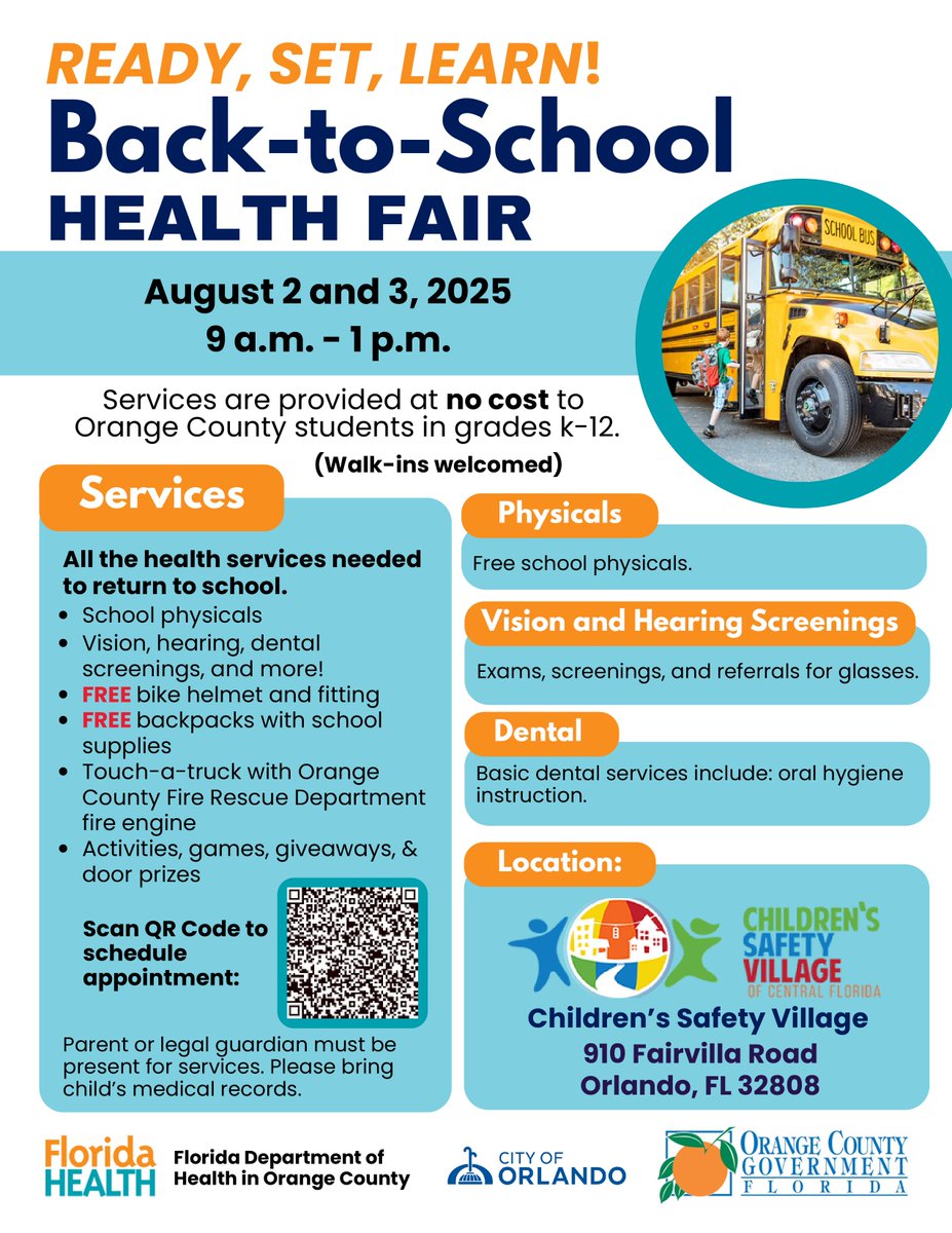 OCPSnews's tweet photo. What a fun way to get ready to go back to school!  Parents, set a reminder for this event on Aug. 2-3!

#ocps #WeAreOCPS #backtoschool https://t.co/QGbNoxzlyA