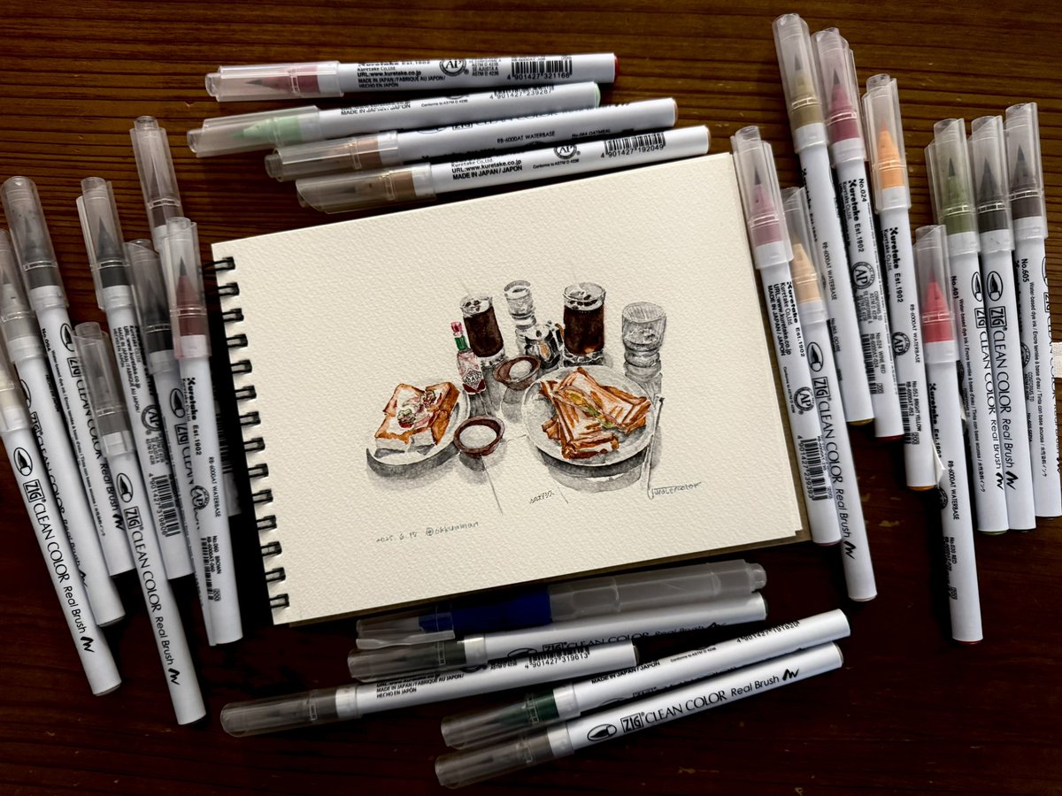 uwatercolor_uwc's tweet photo. おいしいテーブル
山科コーヒープラザ マリ亞ンヌ
watercolor on paper #watercolor #brushpendrawing #kuretake #絵 #アナログ #イラスト #水彩イラスト #純喫茶コレクション #マリ亞ンヌ #京都 #山科 https://t.co/53OZQcZuE3