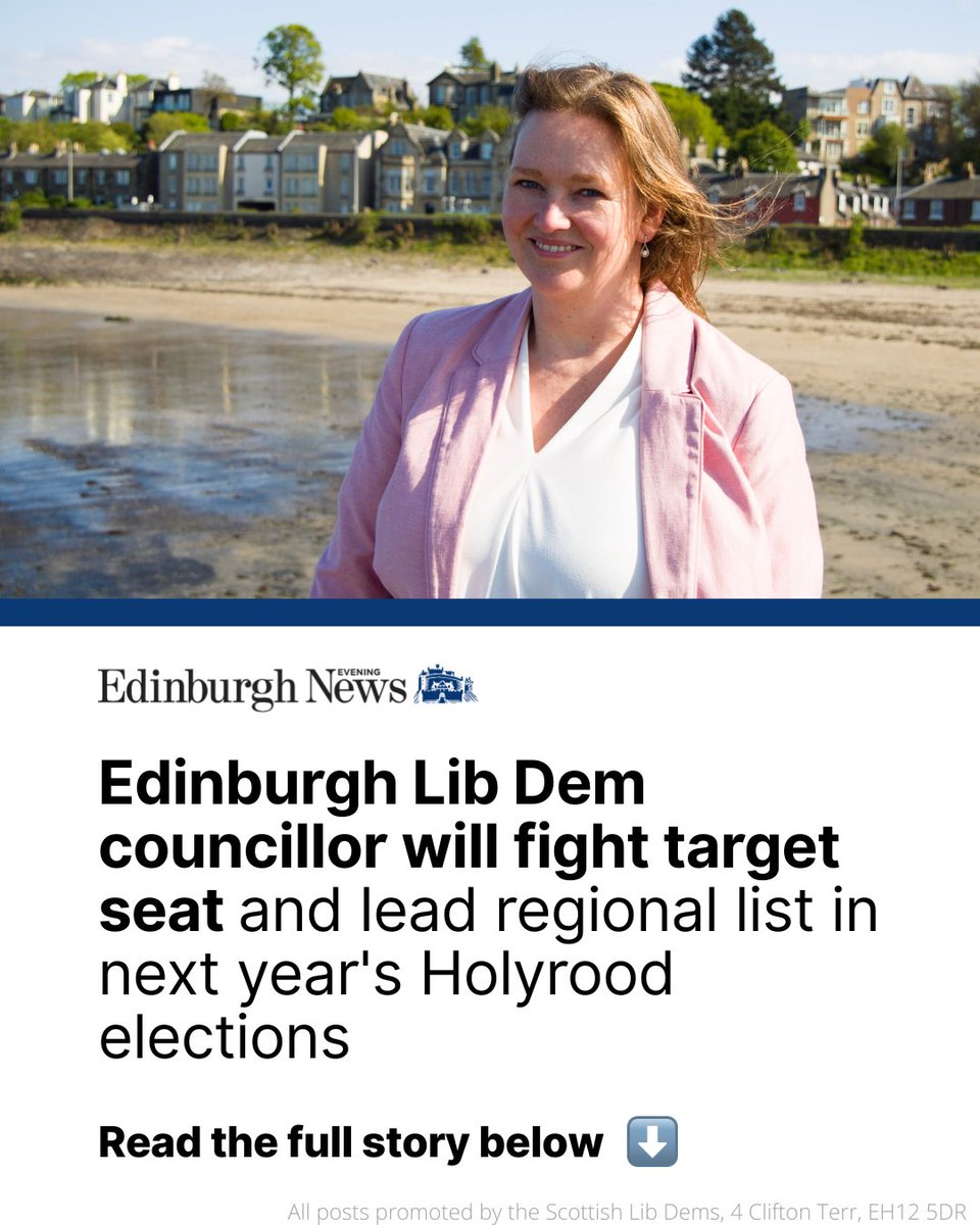 We are proud to announce that Sanne Dijkstra-Downie will be 1st on our Edinburgh and Lothians East regional list!

If people in Edinburgh back the Liberal Democrats on the peach regional ballot, they will get strong local champions like Sanne who will fight their corner.
