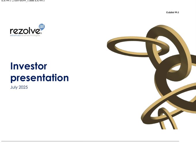 RezolveAI Investor Presentation Cover