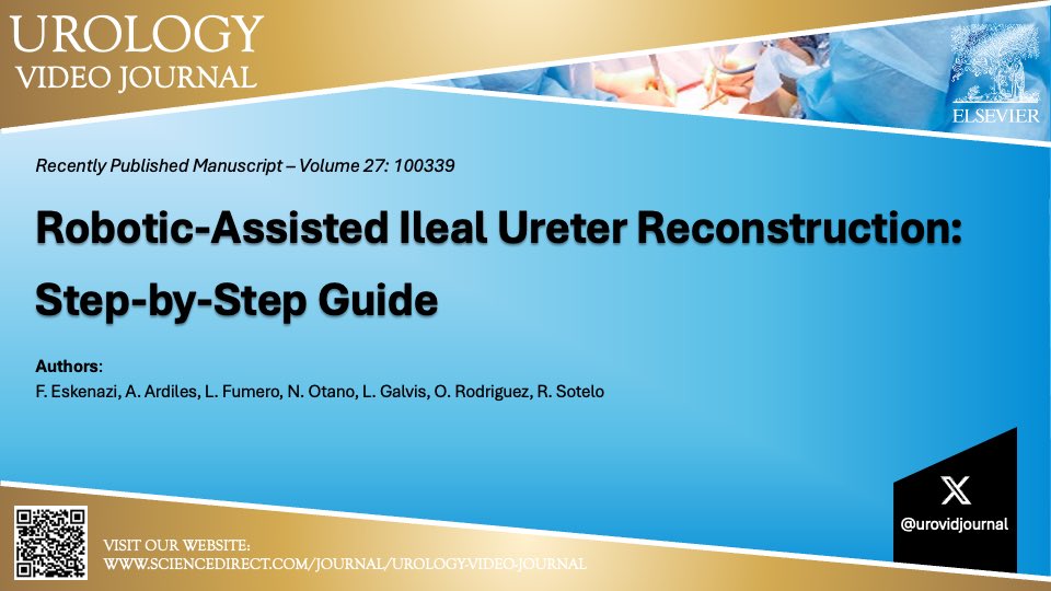 urovidjournal's tweet image. Robotic-assisted ileal ureter reconstruction: step-by-step guide | @Renesotelo45375 @KeckMedicineUSC @USC_Urology | sciencedirect.com/science/articl…