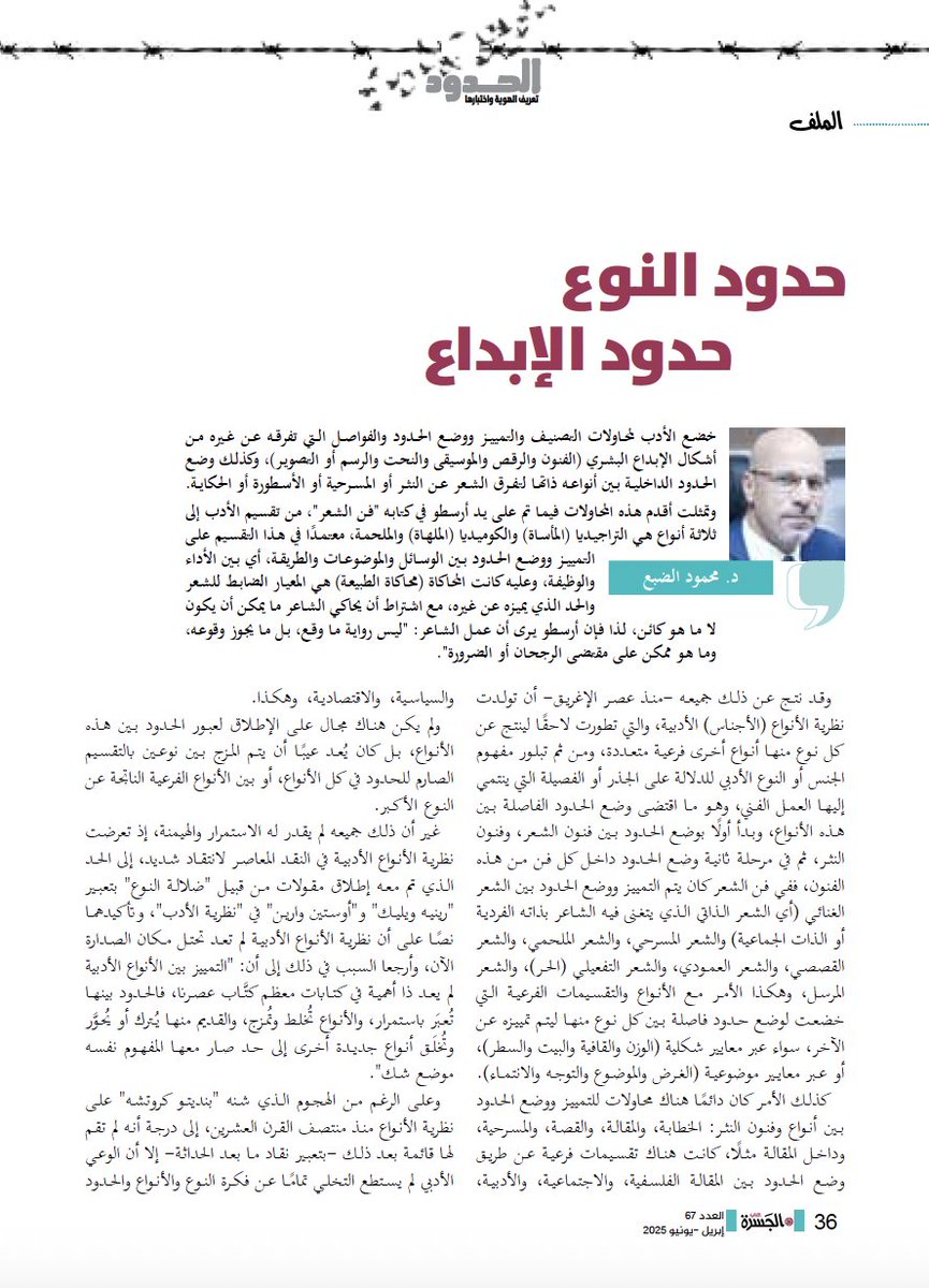 Dr_Mahmoud_Dabh's tweet image. حدود النوع، حدود الإبداع
#دراسة
#محمود_الضبع
رابط القراءة:
archive.org/details/67_202…