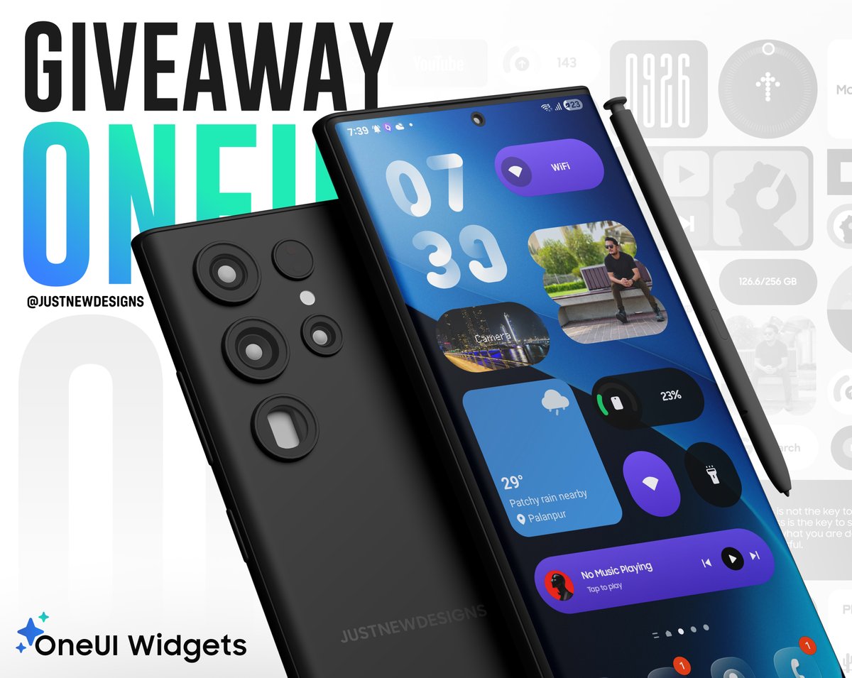 Arrow (@arrowwalls) on Twitter photo GIVEAWAY TIME! π₯π₯
10 Promo Codes Giveaway of OneUI Widgets π
Unlock 240+ OneUI-Inspired Widgets. & Works on Any Android device without any 3rd party app.
How To Participate.
1β£ Follow <a href="/justnewdesigns/">JustNewDesigns</a>
2β£ β€οΈ, Comment & Repost this Post
Result in 48 Hours. Good Luck. GIVEAWAY TIME! π₯π₯
10 Promo Codes Giveaway of OneUI Widgets π
Unlock 240+ OneUI-Inspired Widgets. & Works on Any Android device without any 3rd party app.
How To Participate.
1β£ Follow <a href="/justnewdesigns/">JustNewDesigns</a>
2β£ β€οΈ, Comment & Repost this Post
Result in 48 Hours. Good Luck.