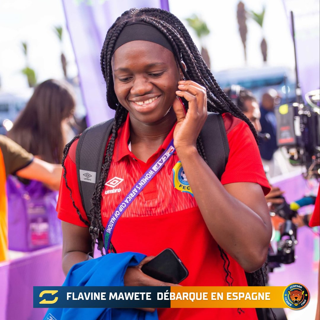 🇪🇸 [𝑴𝒆𝒓𝒄𝒂𝒕𝒐]  Flavine Mawete rejoint LaLiga (F) 

Dux Logroño, fraîchement promu en première division espagnole, a annoncé la signature de l'attaquante congolaise, Flavine Mawete, 28 ans, pour les 3 prochaines saisons. 

La 2e buteuse congolaise (contre le Maroc) à la CAN