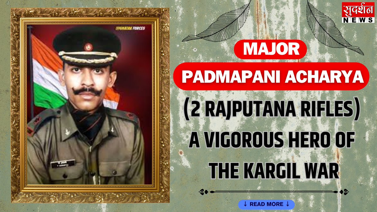 SudarshanNewsNE's tweet image. A letter penned before battle. A life devoted to purpose. A legacy that continues to inspire.
On this Kargil Vijay Diwas, read the story of Major Padmapani Acharya, whose courage and words continue to inspire India.
READ MORE👇
sudarshannews.in/The-Letter-Tha….
@adgpi @IAF_MCC @indiannavy…