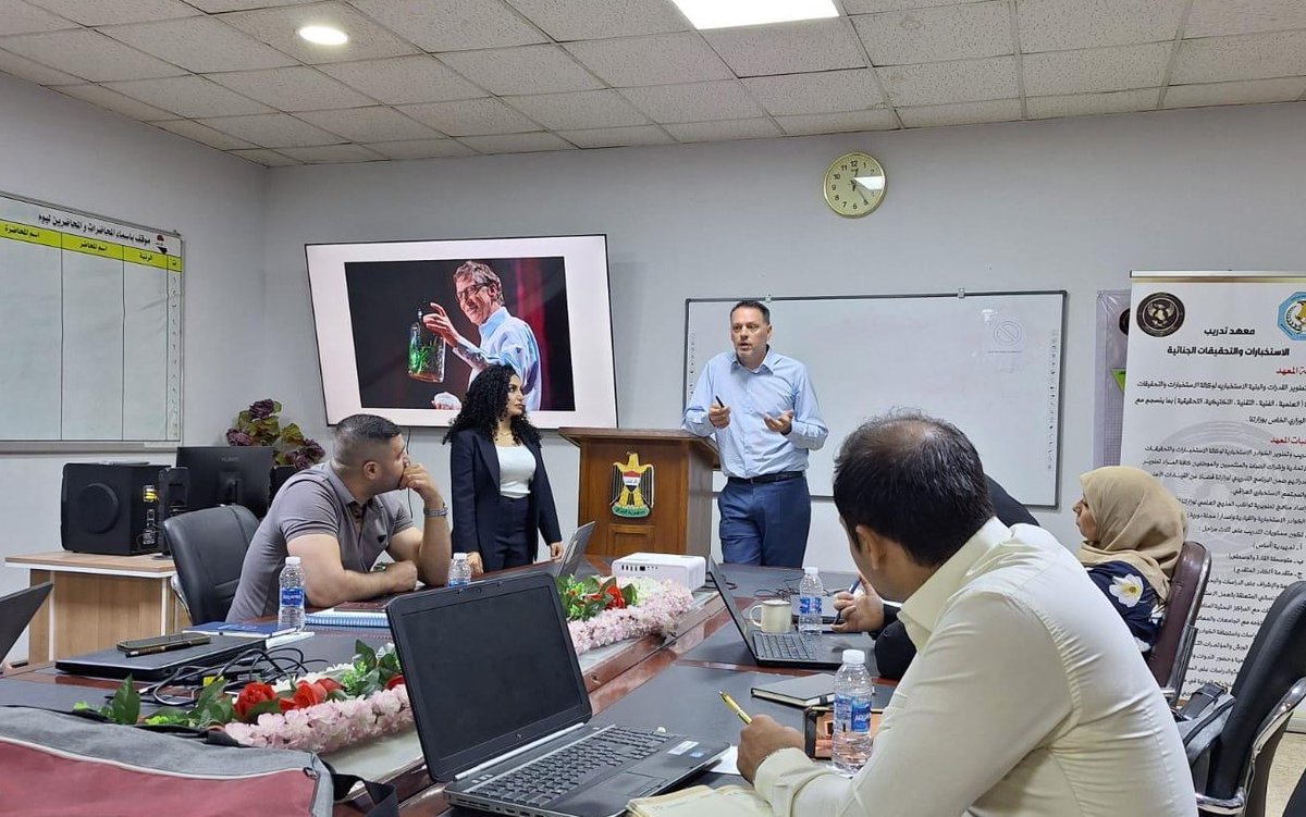 EuamIraq's tweet image. As part of its ongoing support to strengthen Iraq’s institutional capacity in countering violent extremism, @EUAMIraq conducted a session on presentation techniques for participants in the Train-the-Trainer programme with the Criminal &amp;amp; Intelligence Training Institute of FIIA.