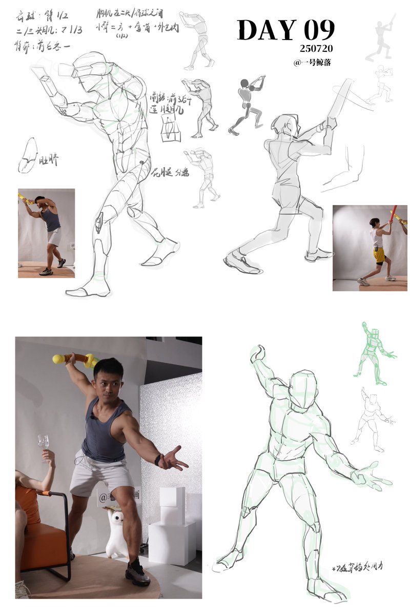 gryswtch's tweet image. Sketches 
速写day09-12
基本都在画肌肉男
p3：🌊