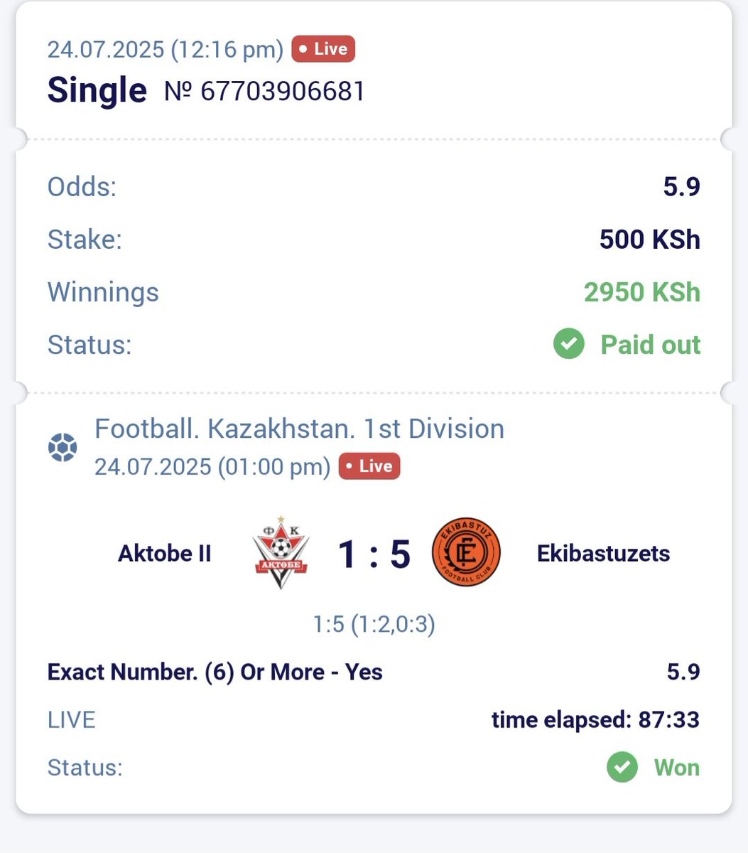 Paripesa
KABOOM!!! Lunch kidogo hapa ✅✅✅✅✅✅
Congratulations 👏 

JOIN: paripesa.bet/maxon
Promocode: Maxon
App: paripesa.bet/maxonapp
