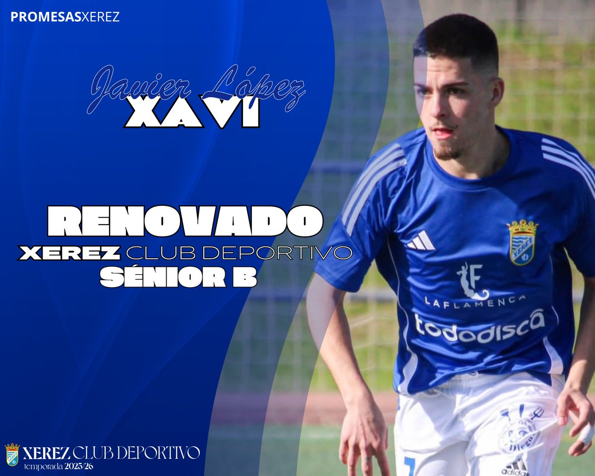 XerezCantera's tweet image. ๐ข ๐ข๐๐๐๐๐๐ | Xavi formarรก parte del #XerezB en la 25/26
โฝ๏ธ El mediocentro renueva su compromiso con el filial azulino
#PromesasXerez