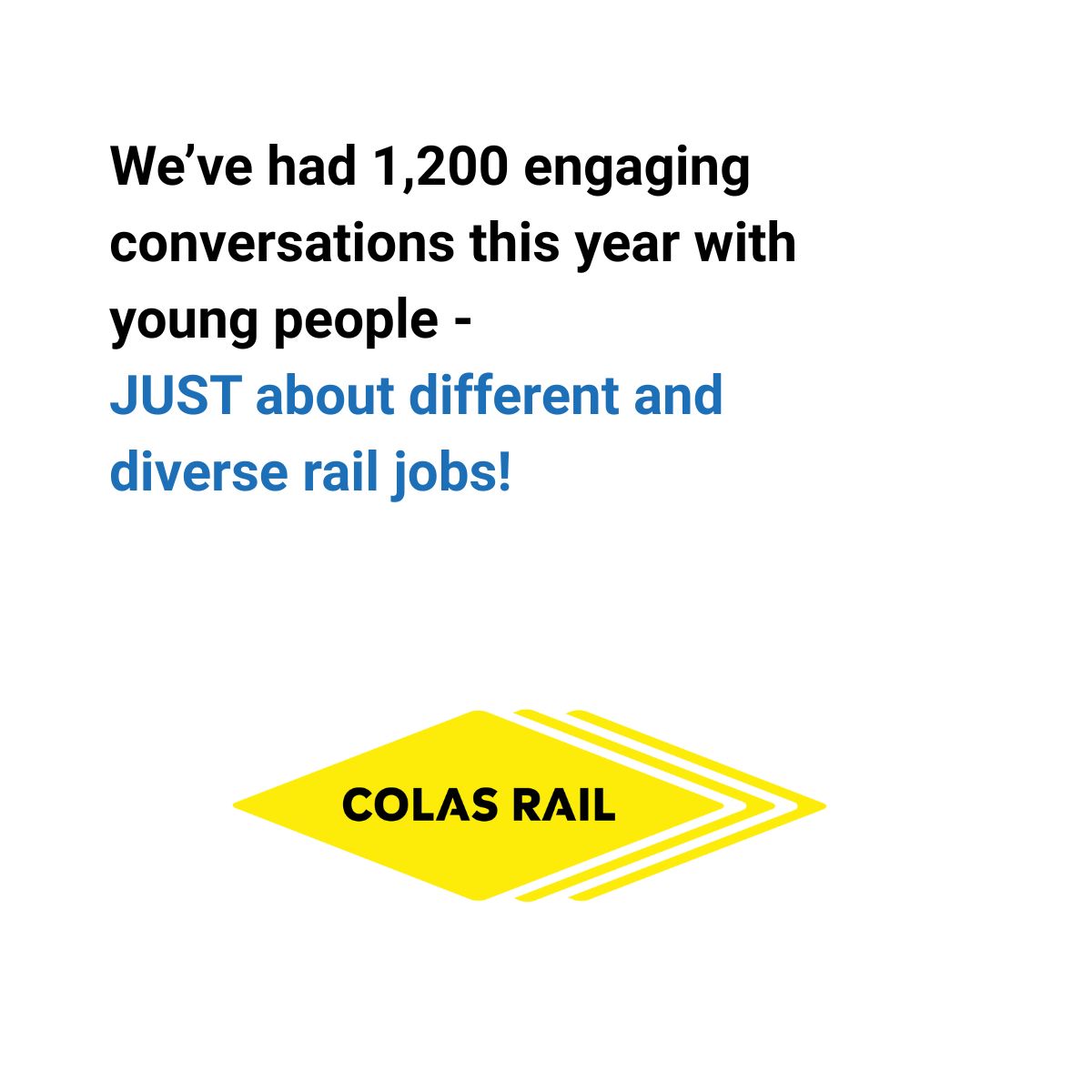 InspiringTF's tweet image. What a year! 🚆1,200 young people inspired by careers in rail - 15 full carriages of future talent! 🙌 Huge thanks to the amazing @ColasRailLtd team, 34 brilliant UK schools and our team. You ALL made this possible. 👏
#InspiringFutures #CareersInRail #ColasRail