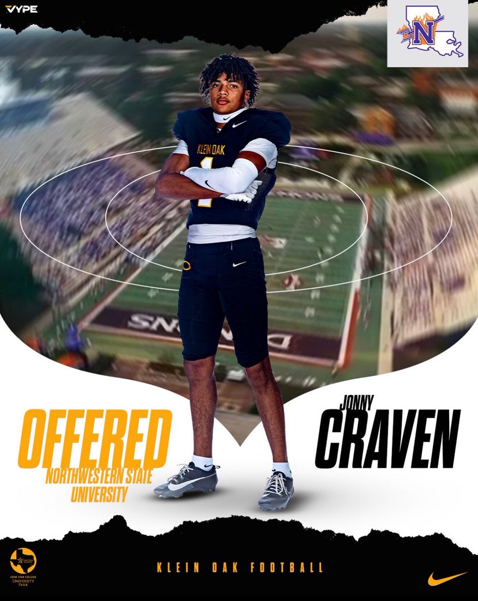Klein Oak High School Football Recruiting (@recruitingko) on Twitter photo Congrats to <a href="/cravenjonny11/">jonathan craven</a> on receiving a scholarship offer to <a href="/NSUDemonsFB/">NSU Football</a> 🗣️
#RecruitTheO Congrats to <a href="/cravenjonny11/">jonathan craven</a> on receiving a scholarship offer to <a href="/NSUDemonsFB/">NSU Football</a> 🗣️
#RecruitTheO