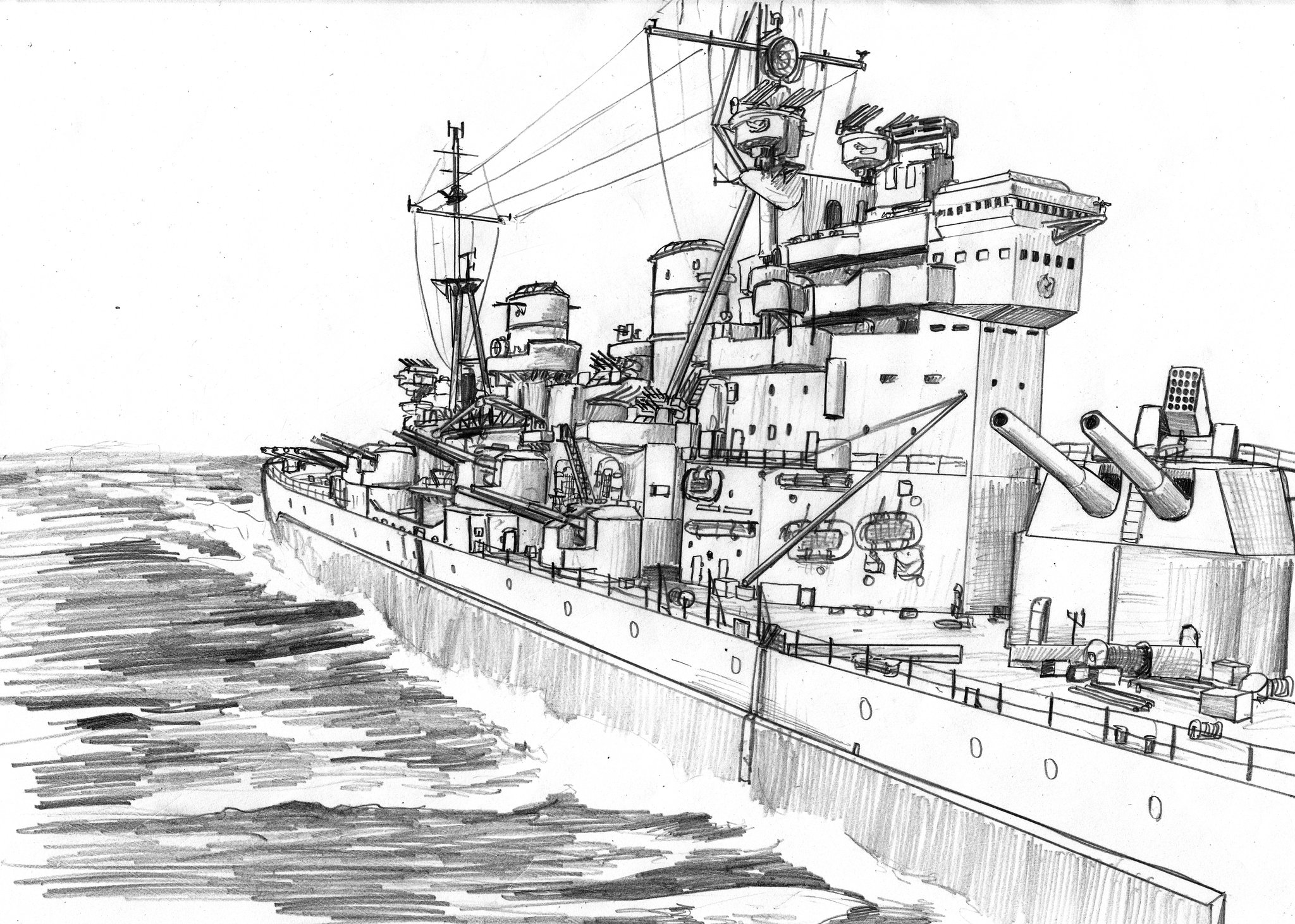 戦争 WW.II アメリカ海軍 航空母艦 エセックス ダズル迷彩マスキング